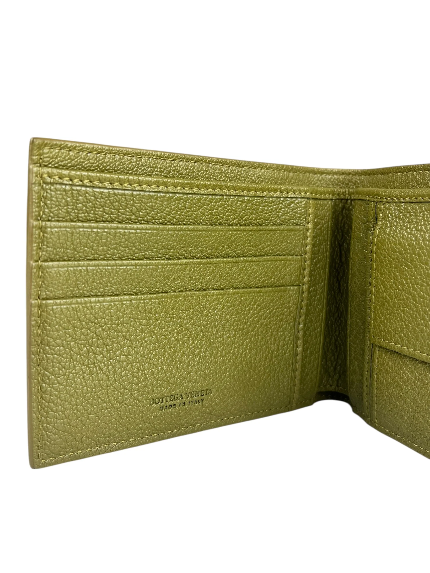 Bottega Veneta Intercciato Green Wallet - Image 6