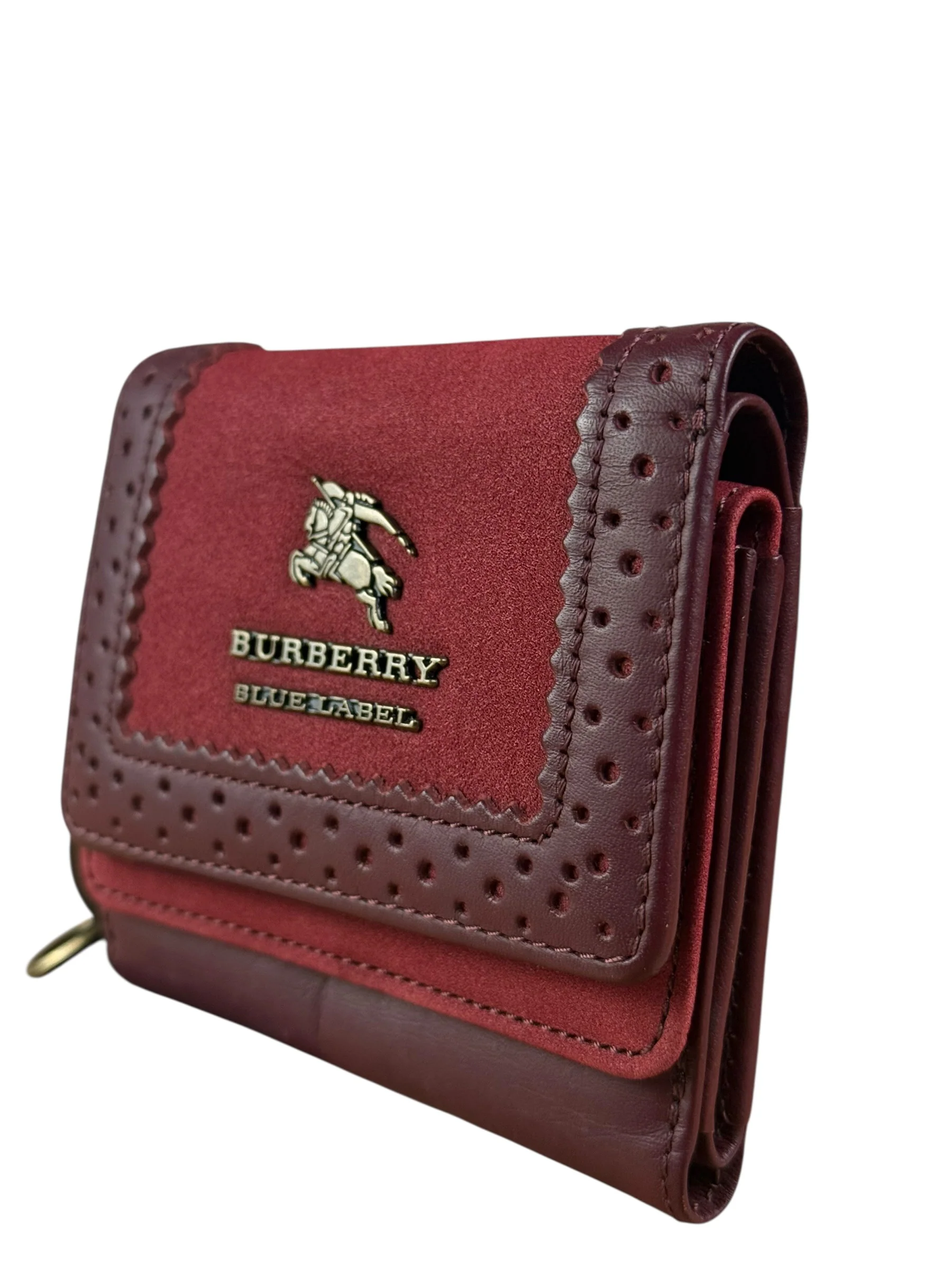 Burberry Blue Label Red Suede/ Leather Wallet - Image 5