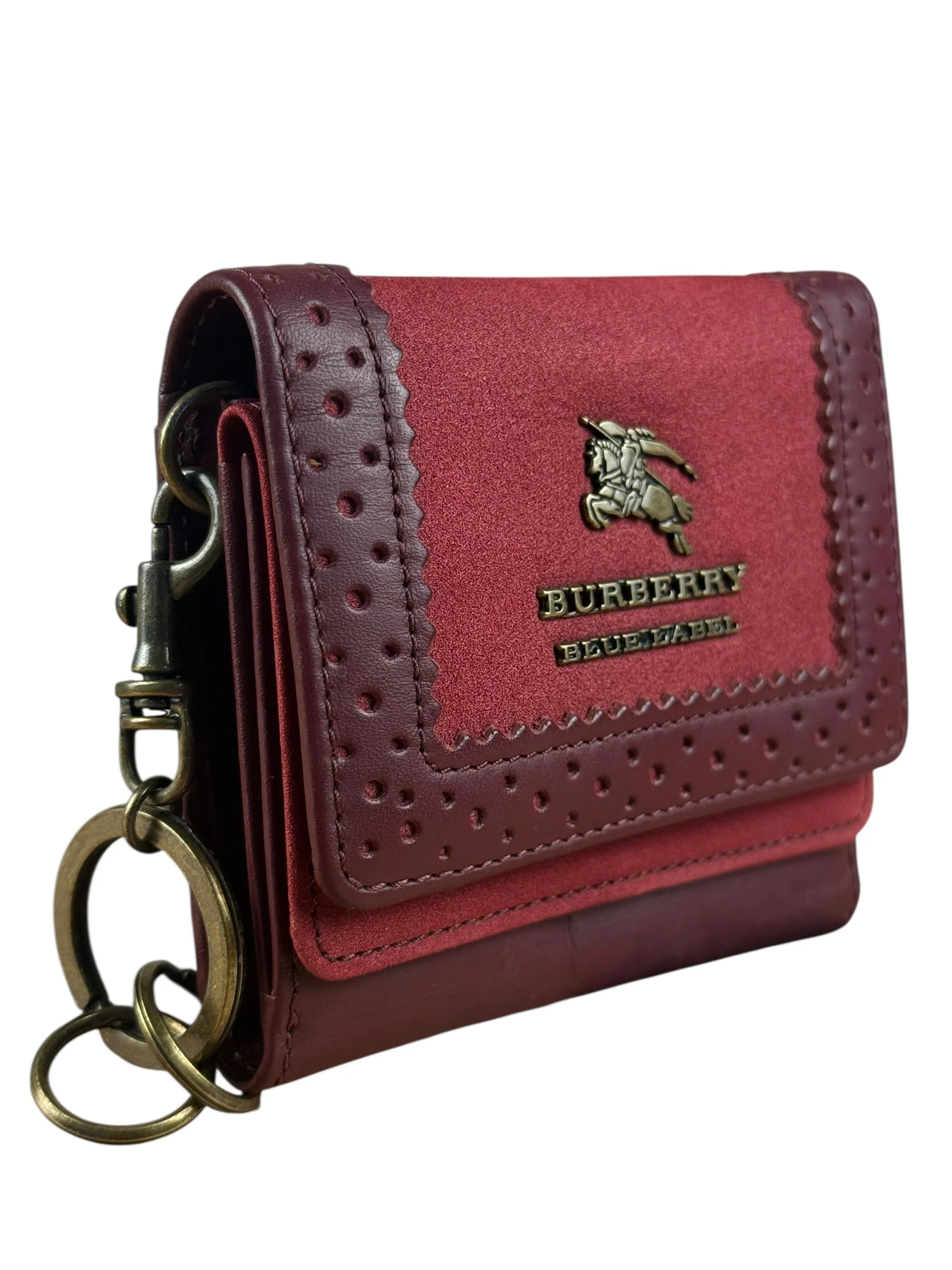 Burberry Blue Label Red Suede/ Leather Wallet - Image 6