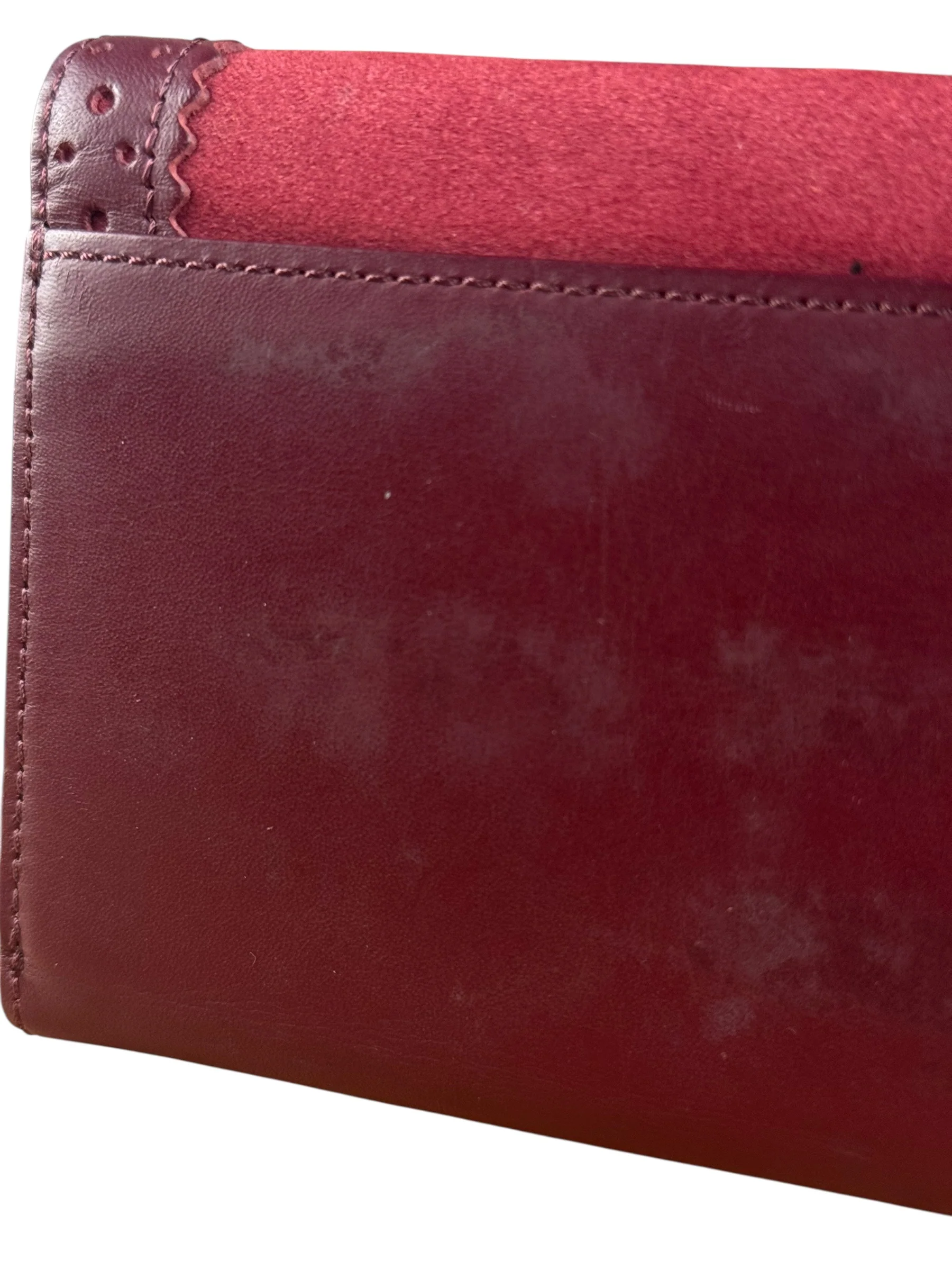 Burberry Blue Label Red Suede/ Leather Wallet - Image 8