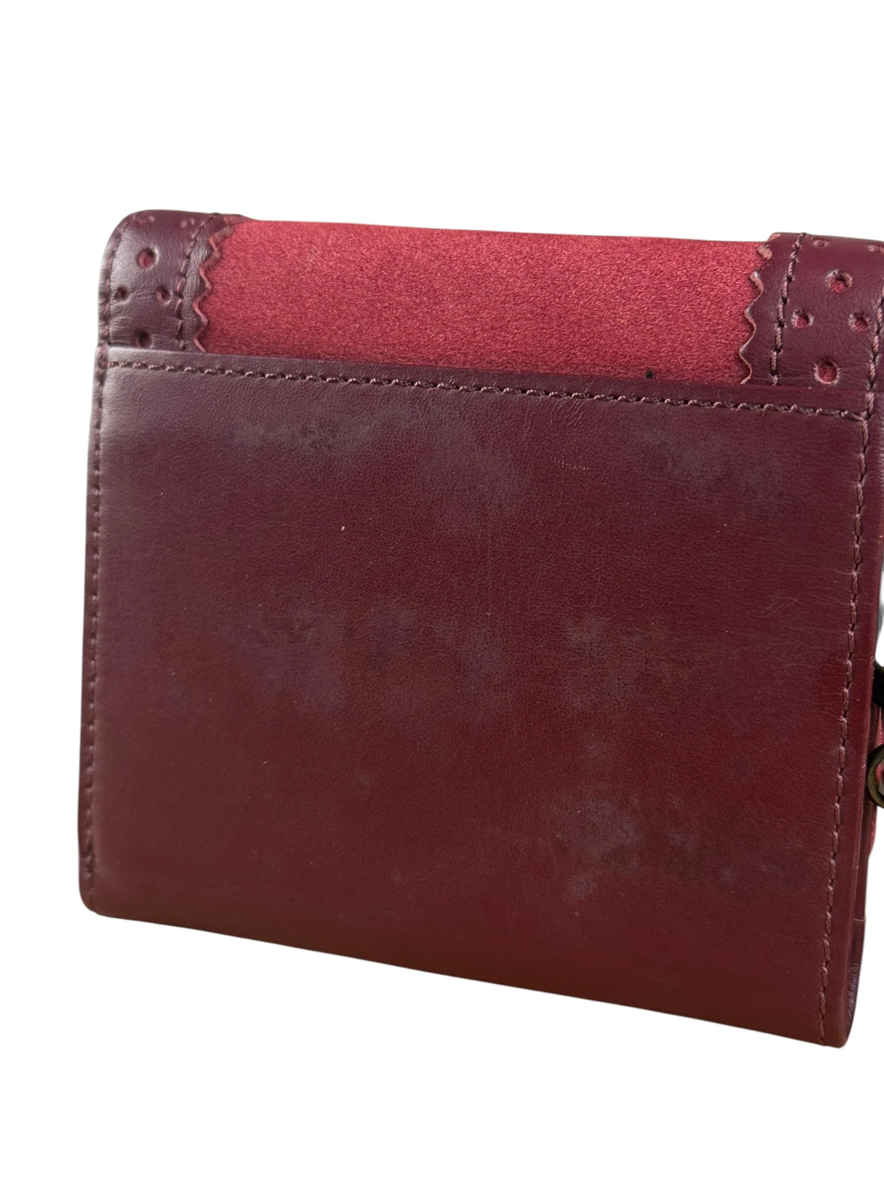 Burberry Blue Label Red Suede/ Leather Wallet - Image 9