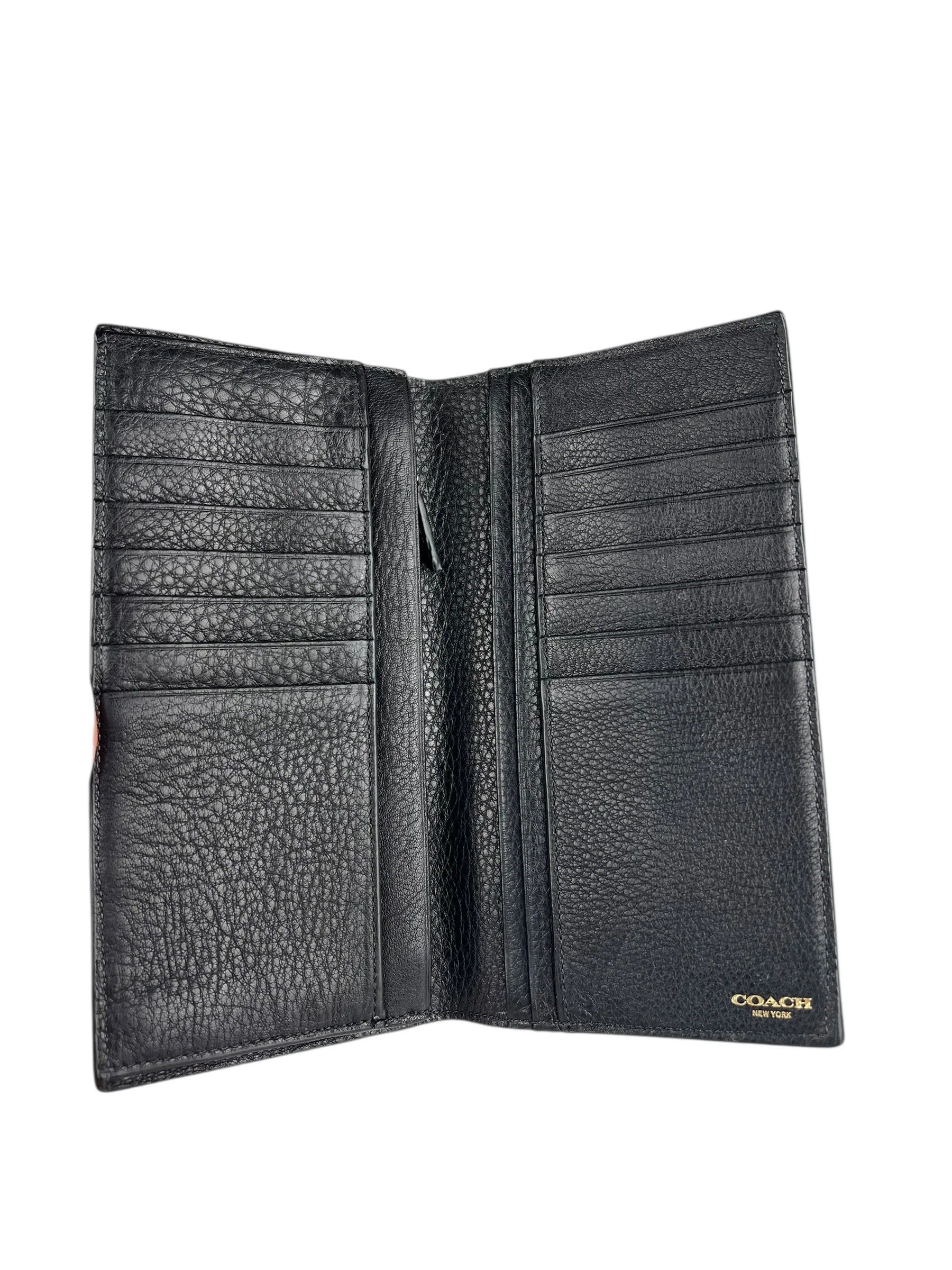 Coach Black Leather Long Wallet - Image 5