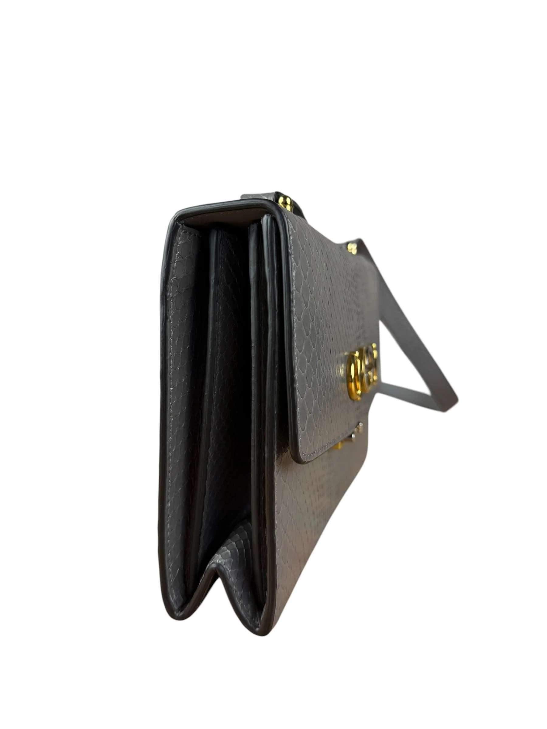 Gucci Zumi Grey Python Leather Small Shoulder Bag - Image 6