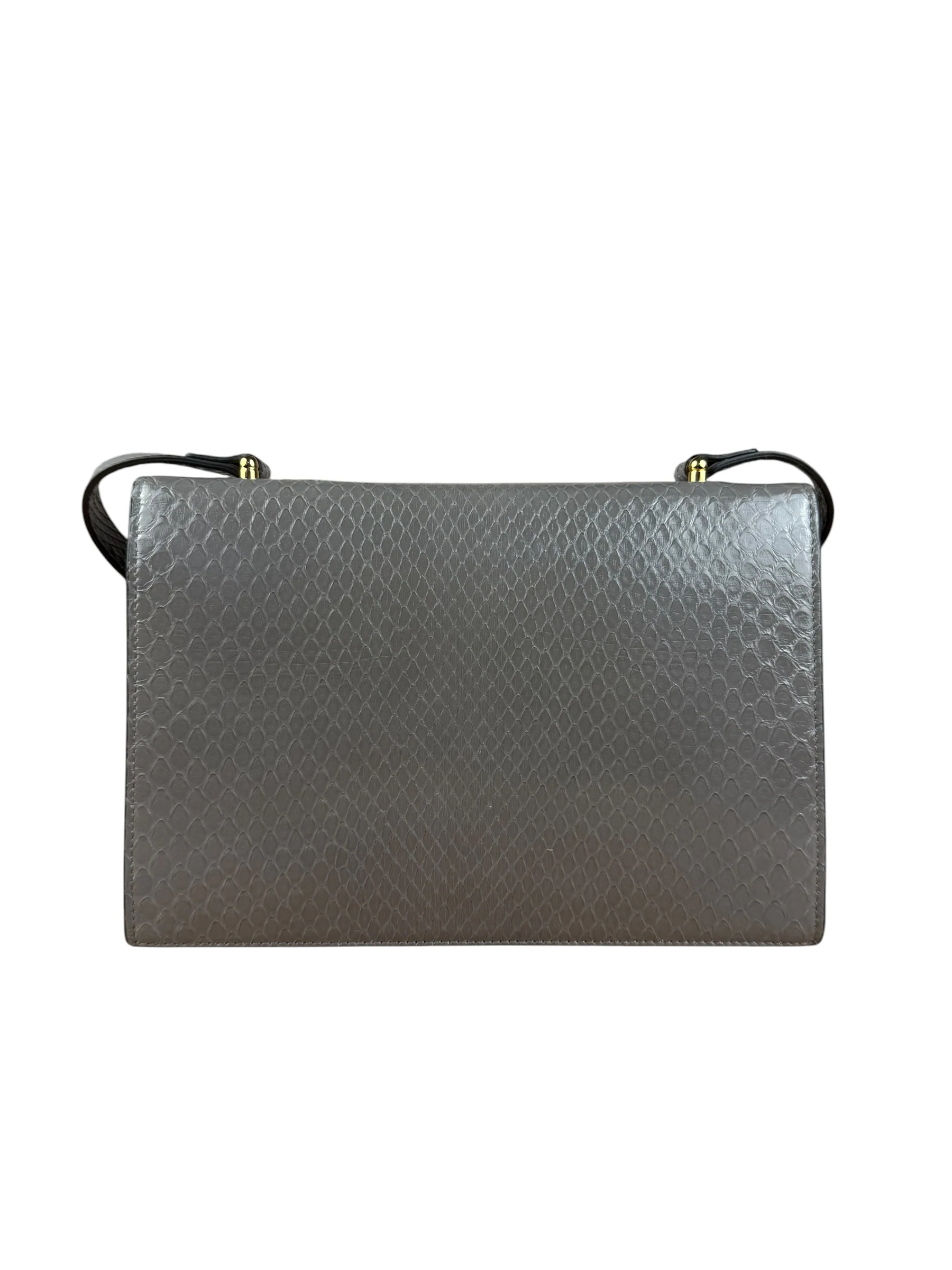 Gucci Zumi Grey Python Leather Small Shoulder Bag - Image 8