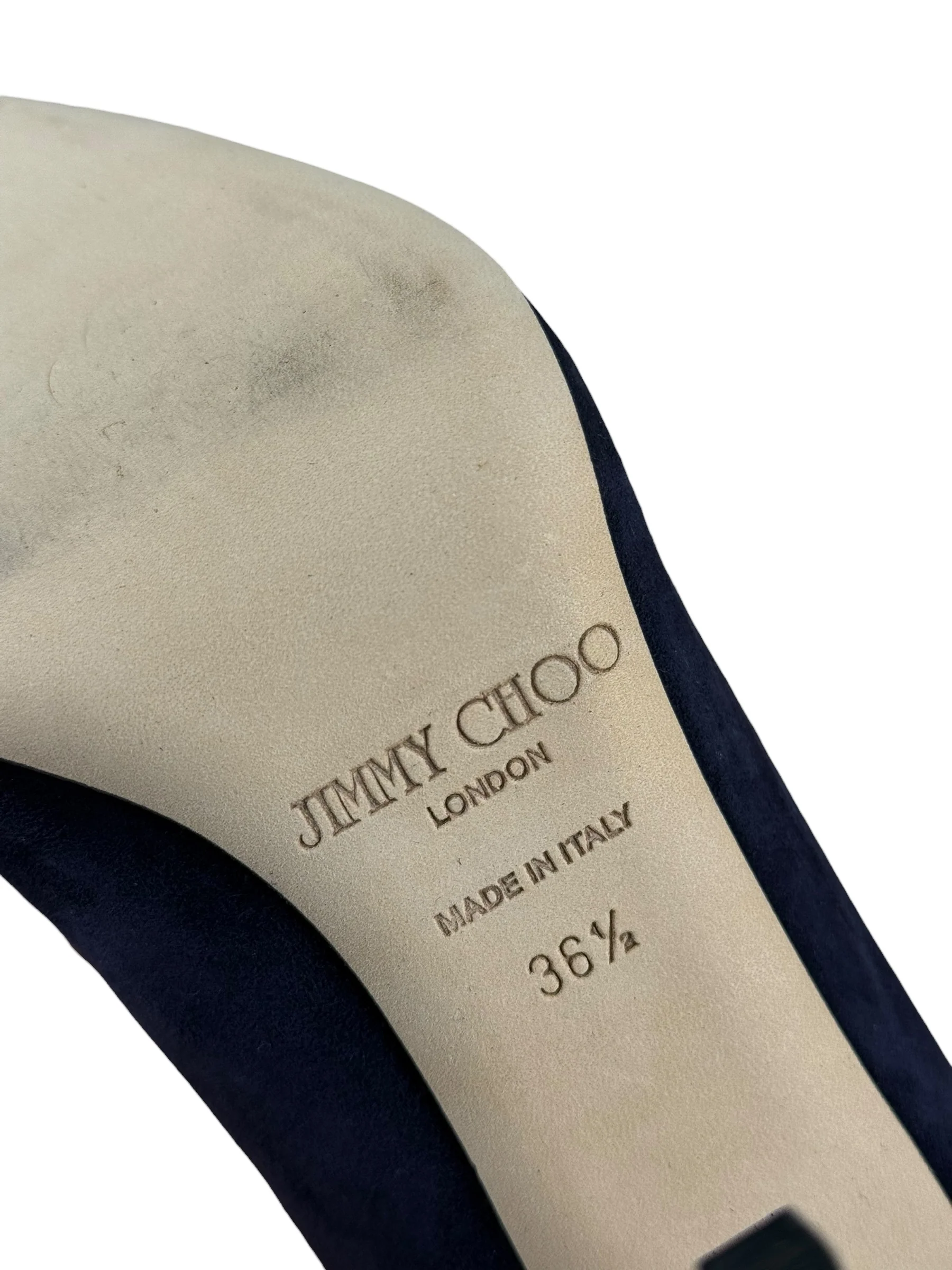 Jimmy Choo Romy Navy Blue Suede Pointed Toe Pumps - Image 12