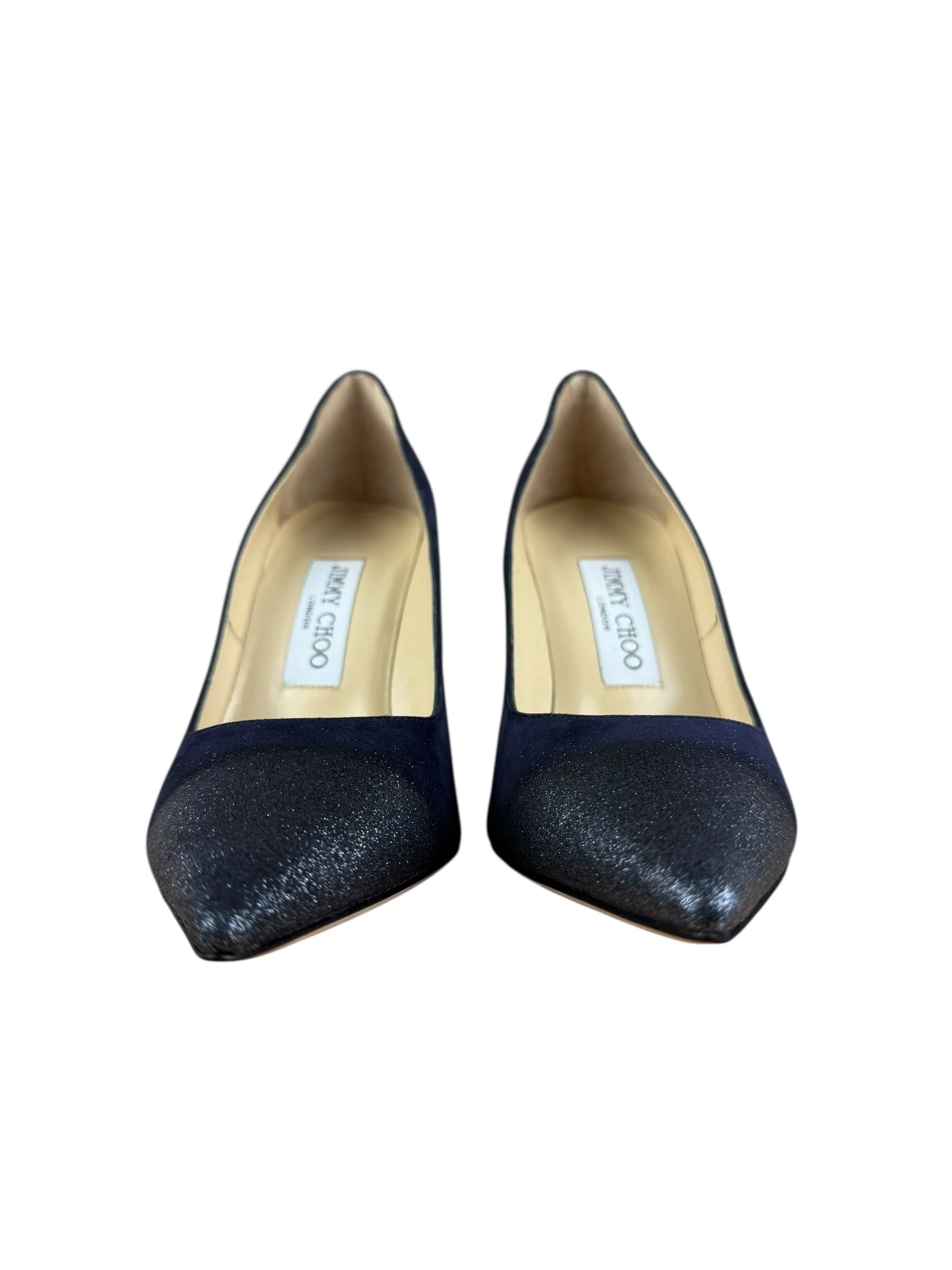Jimmy Choo Romy Navy Blue Suede Pointed Toe Pumps - Image 7