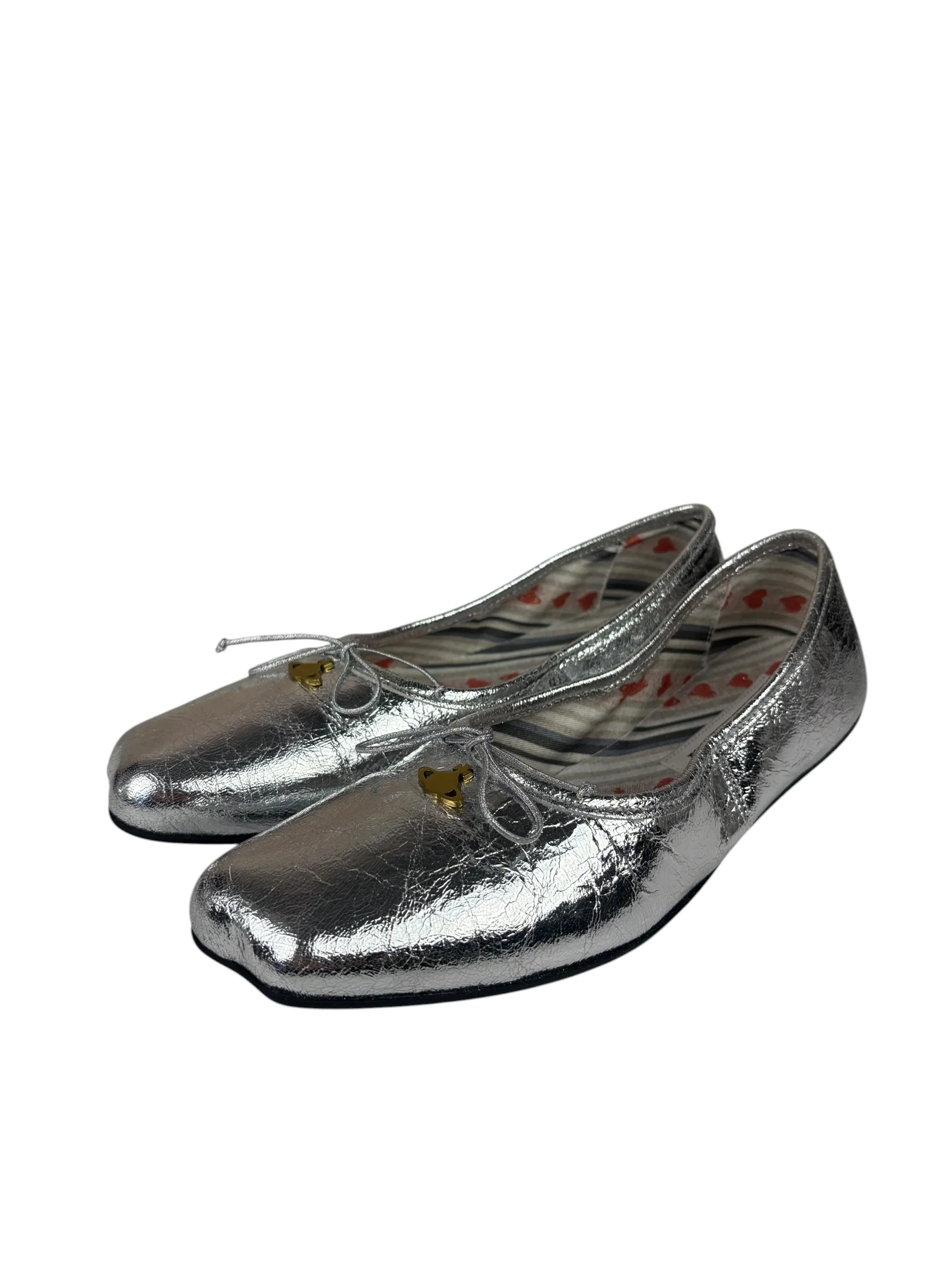 Vivienne Westwood Silver Bow Ballet Flats