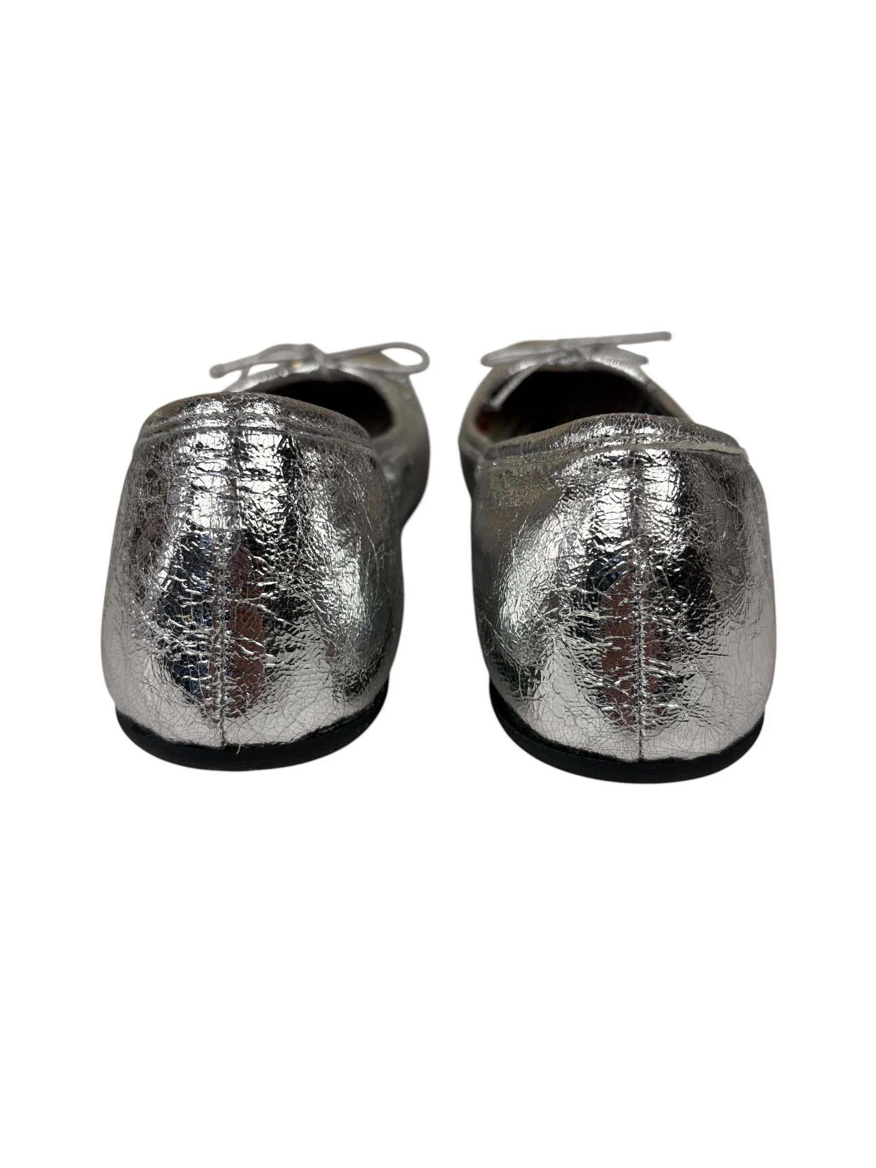 Vivienne Westwood Silver Bow Ballet Flats - Image 4