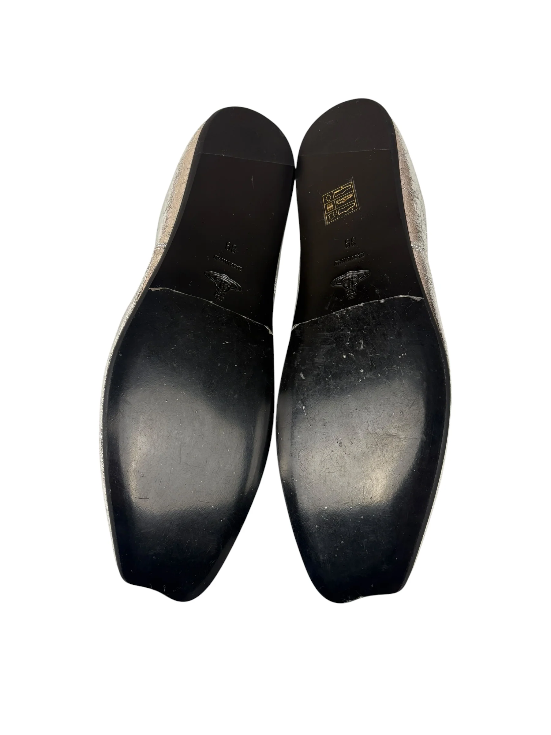 Vivienne Westwood Silver Bow Ballet Flats - Image 6
