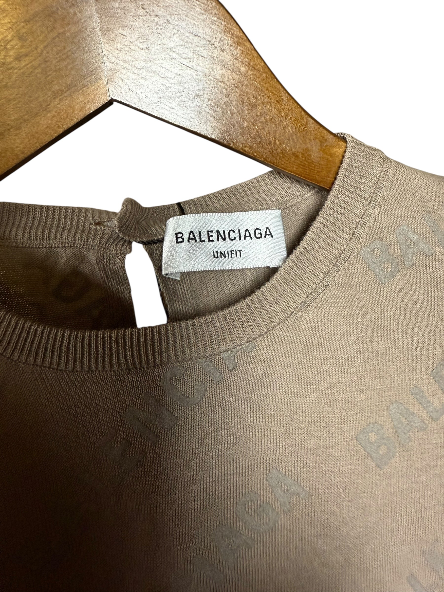 Balenciaga All Over Logo Short Sleeve - Image 3