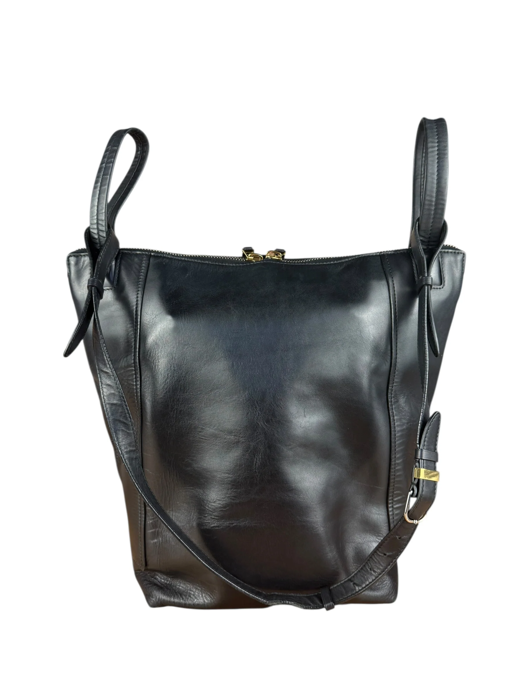 Balenciaga Black Leather Kendall Bucket Bag - Image 4