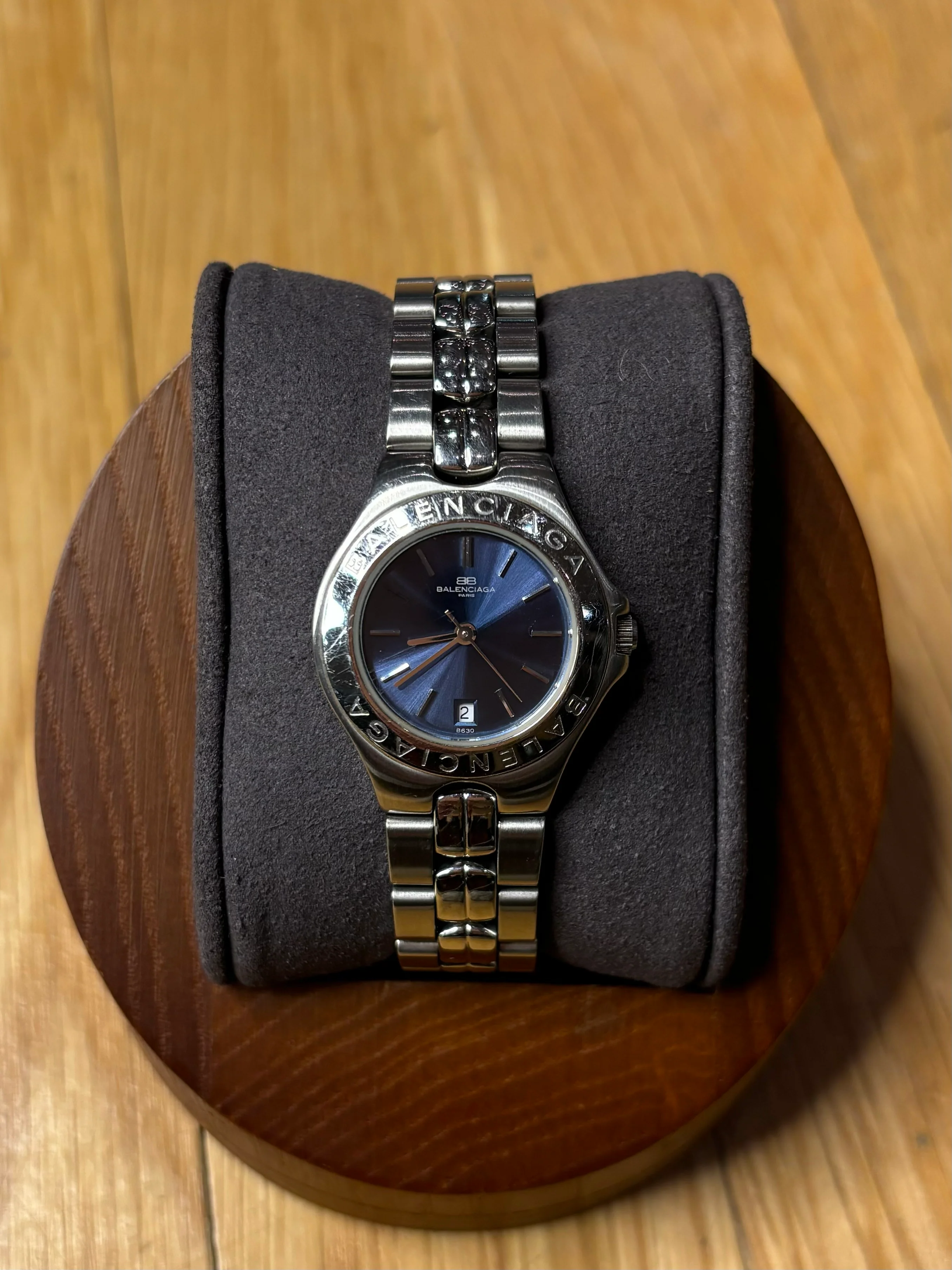 Balenciaga Blue Stick Dial Stainless Steel Band - Image 2