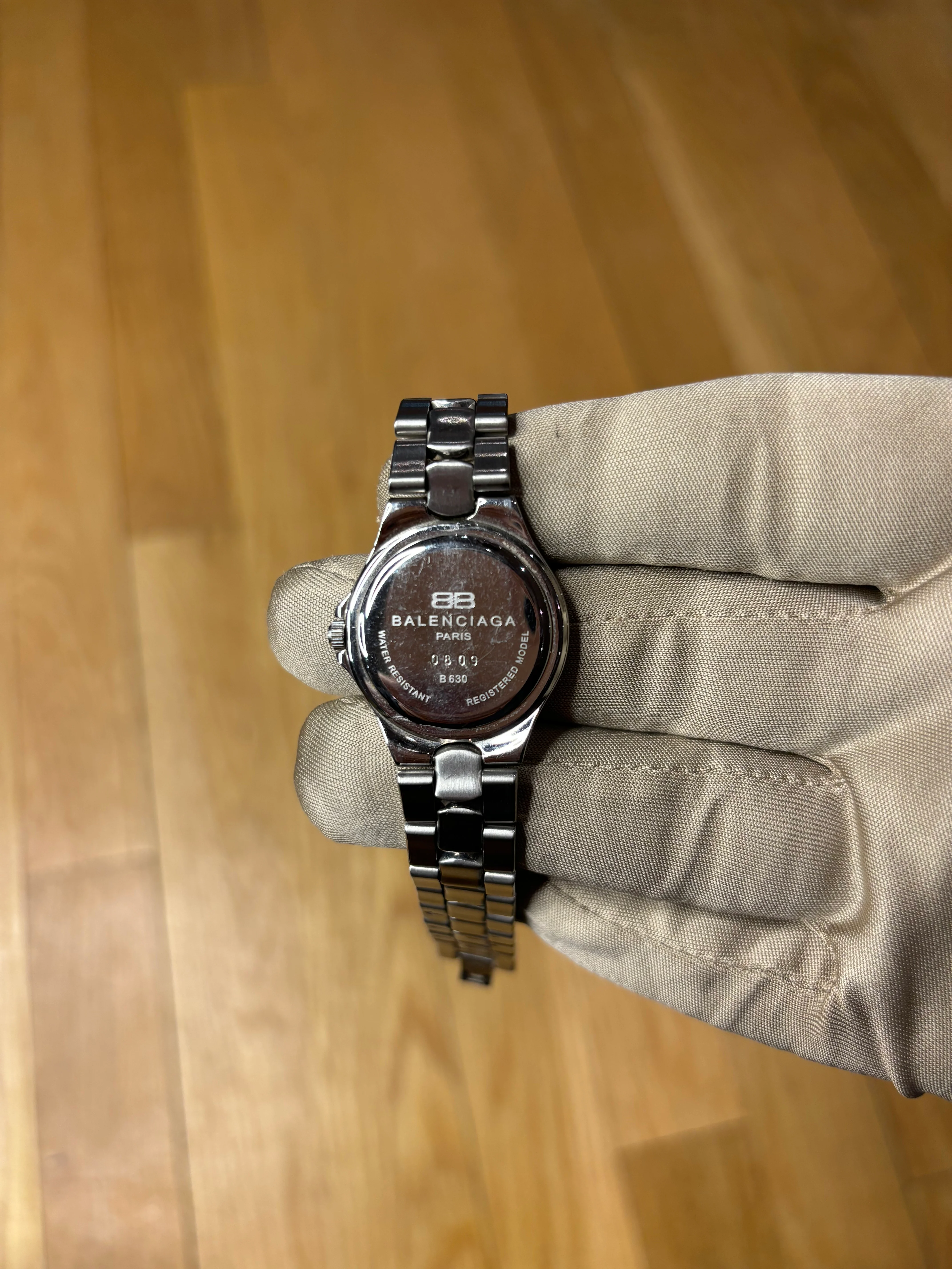 Balenciaga Blue Stick Dial Stainless Steel Band - Image 7