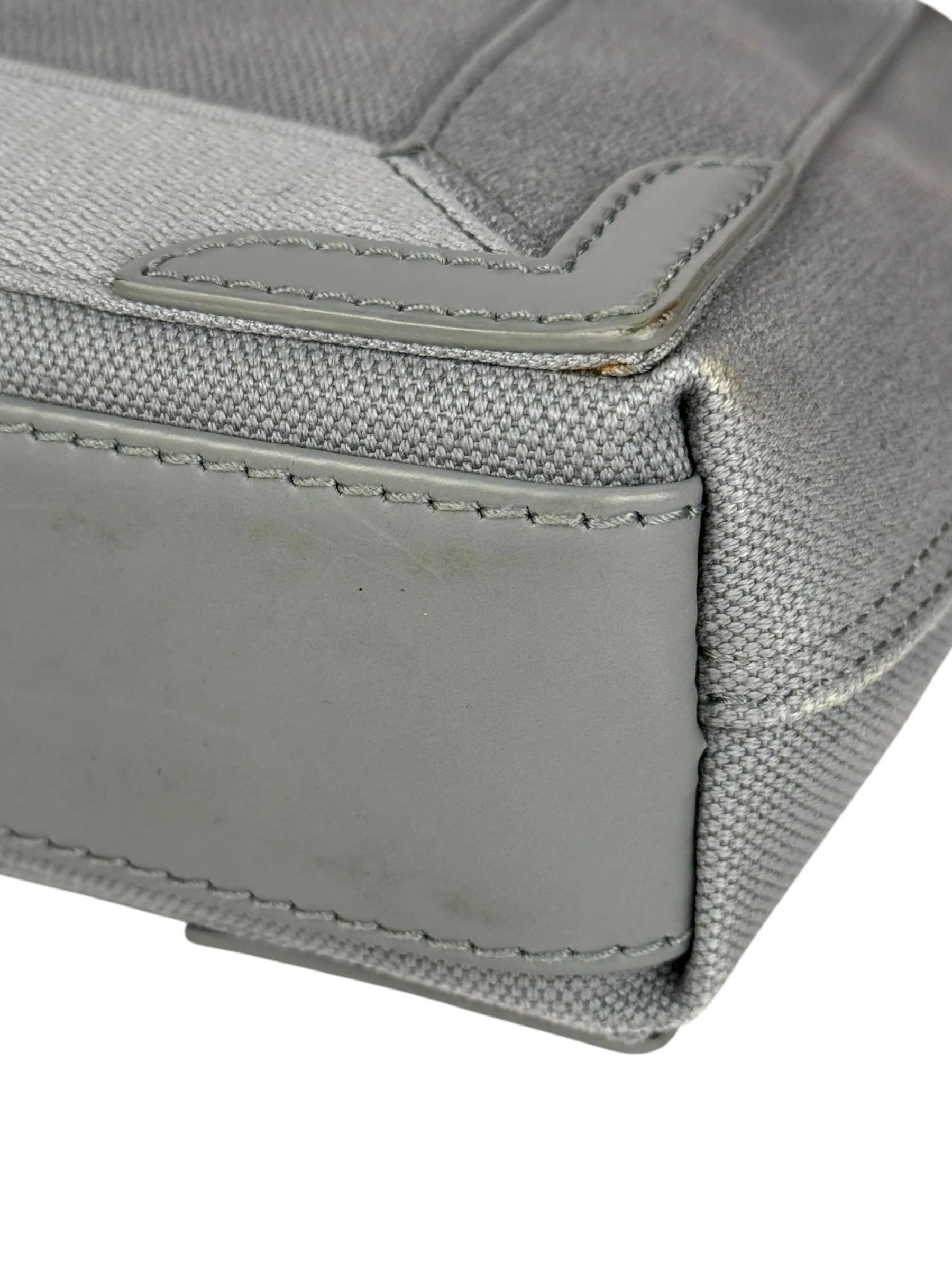 Balenciaga Grey Canvas/Leather Cabas Small 2Way Tote - Image 10