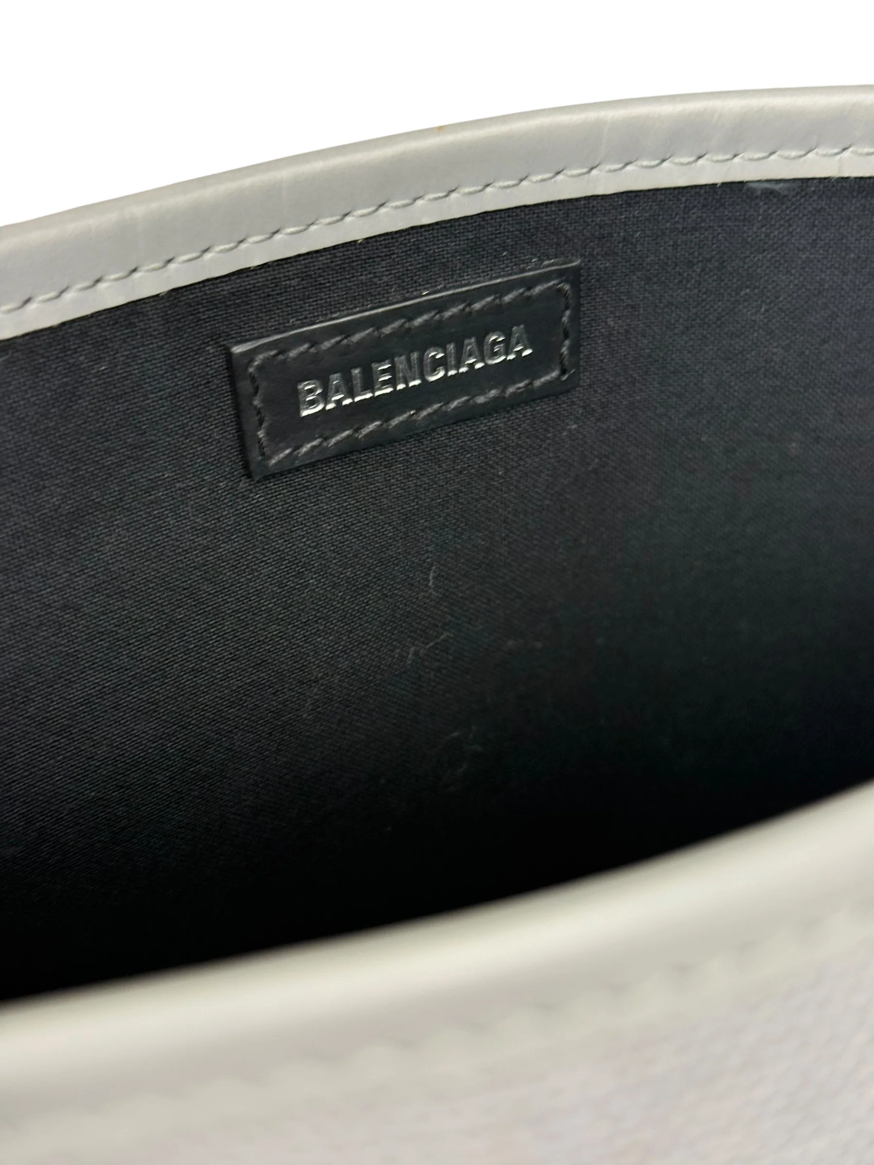 Balenciaga Grey Canvas/Leather Cabas Small 2Way Tote - Image 15