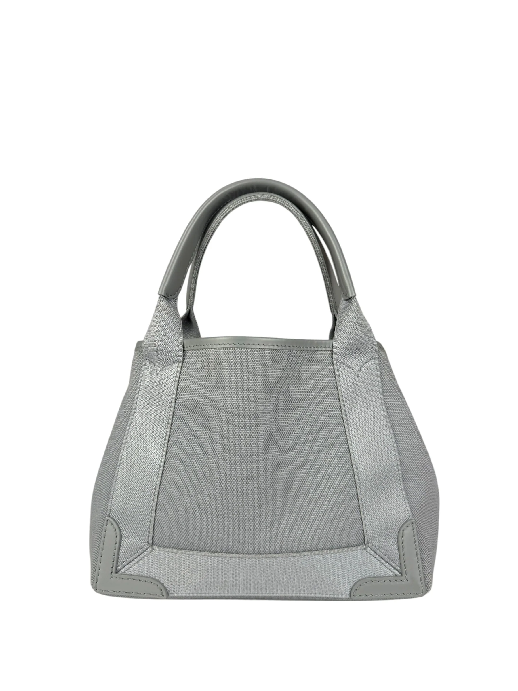 Balenciaga Grey Canvas/Leather Cabas Small 2Way Tote - Image 8