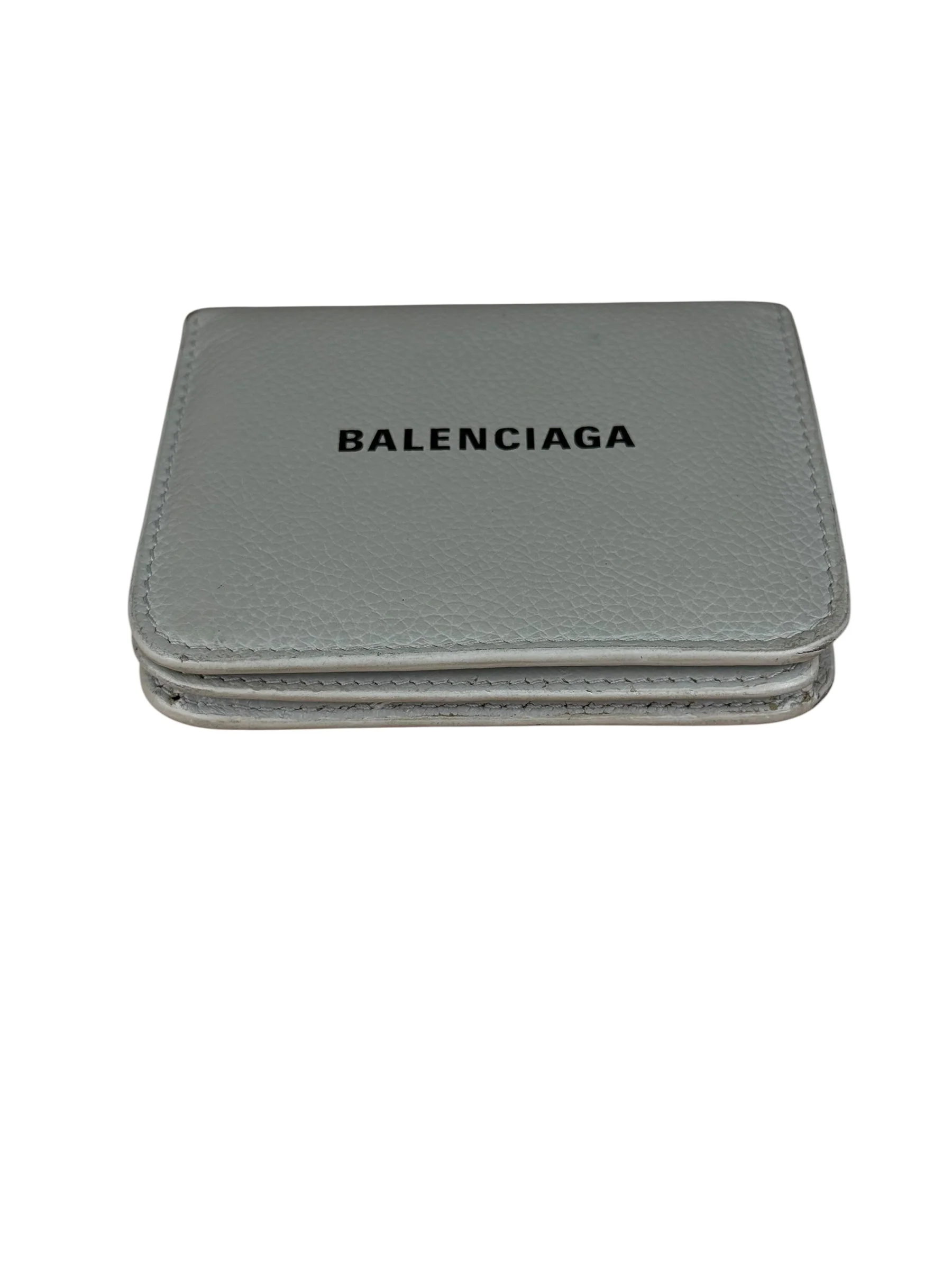 Balenciaga Grey Leather Compact Cardholder - Image 10