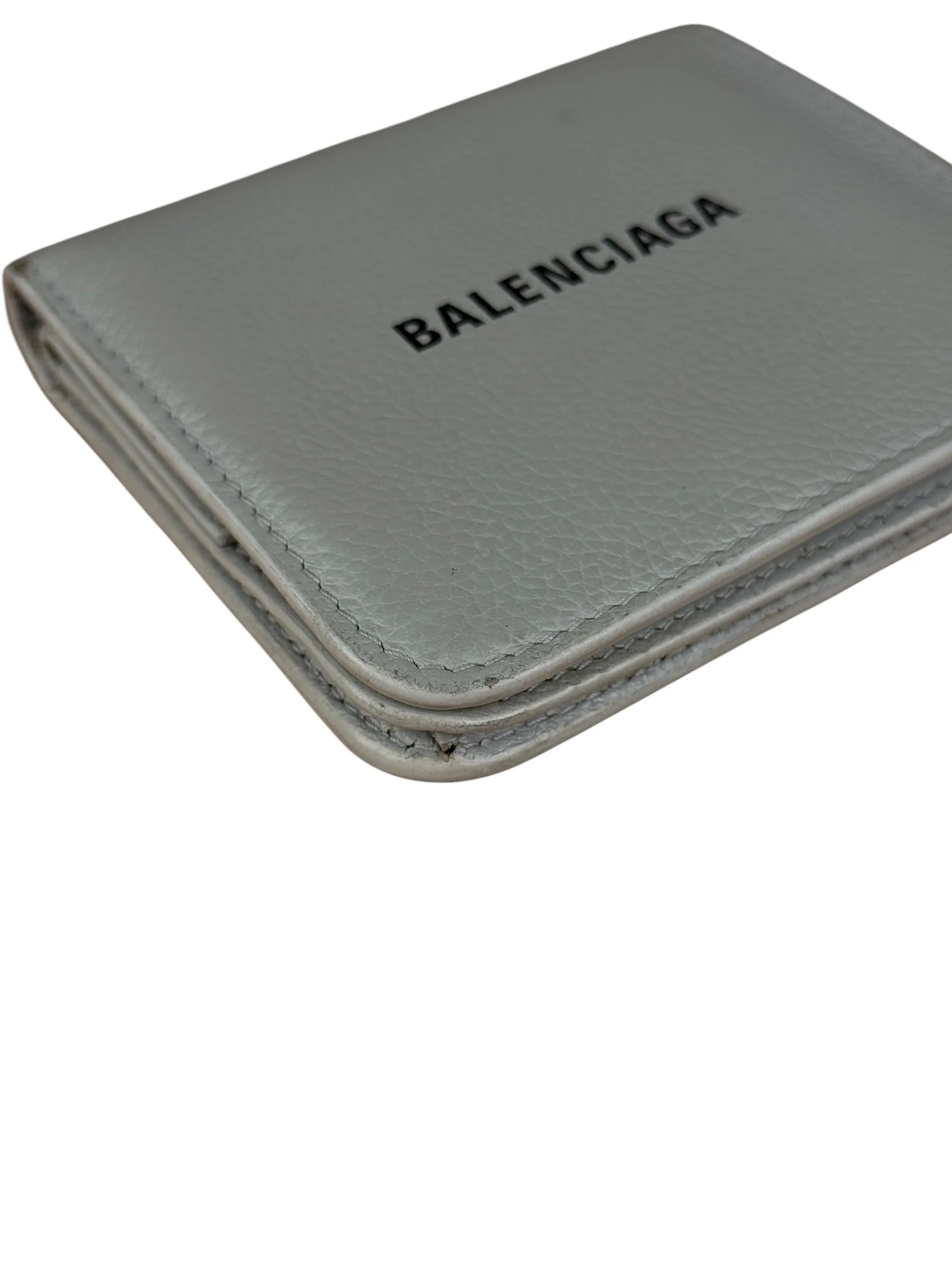 Balenciaga Grey Leather Compact Cardholder - Image 11