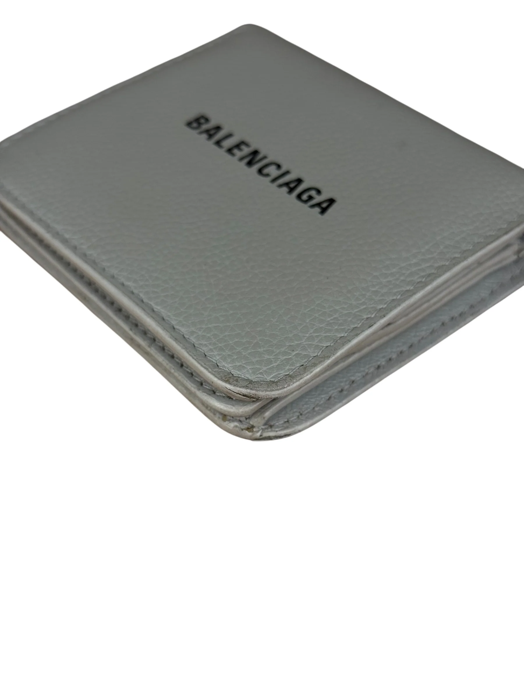 Balenciaga Grey Leather Compact Cardholder - Image 12