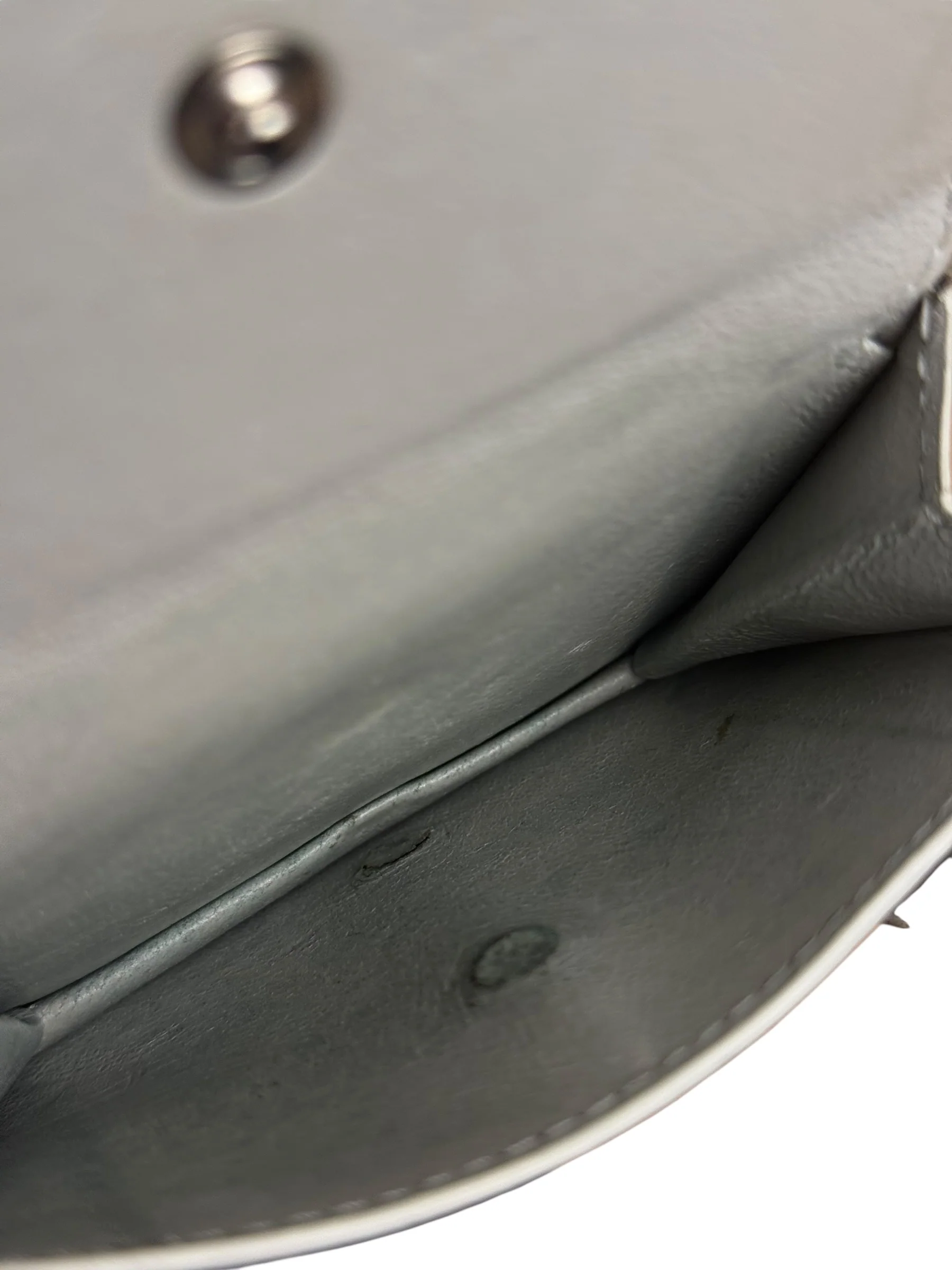 Balenciaga Grey Leather Compact Cardholder - Image 15