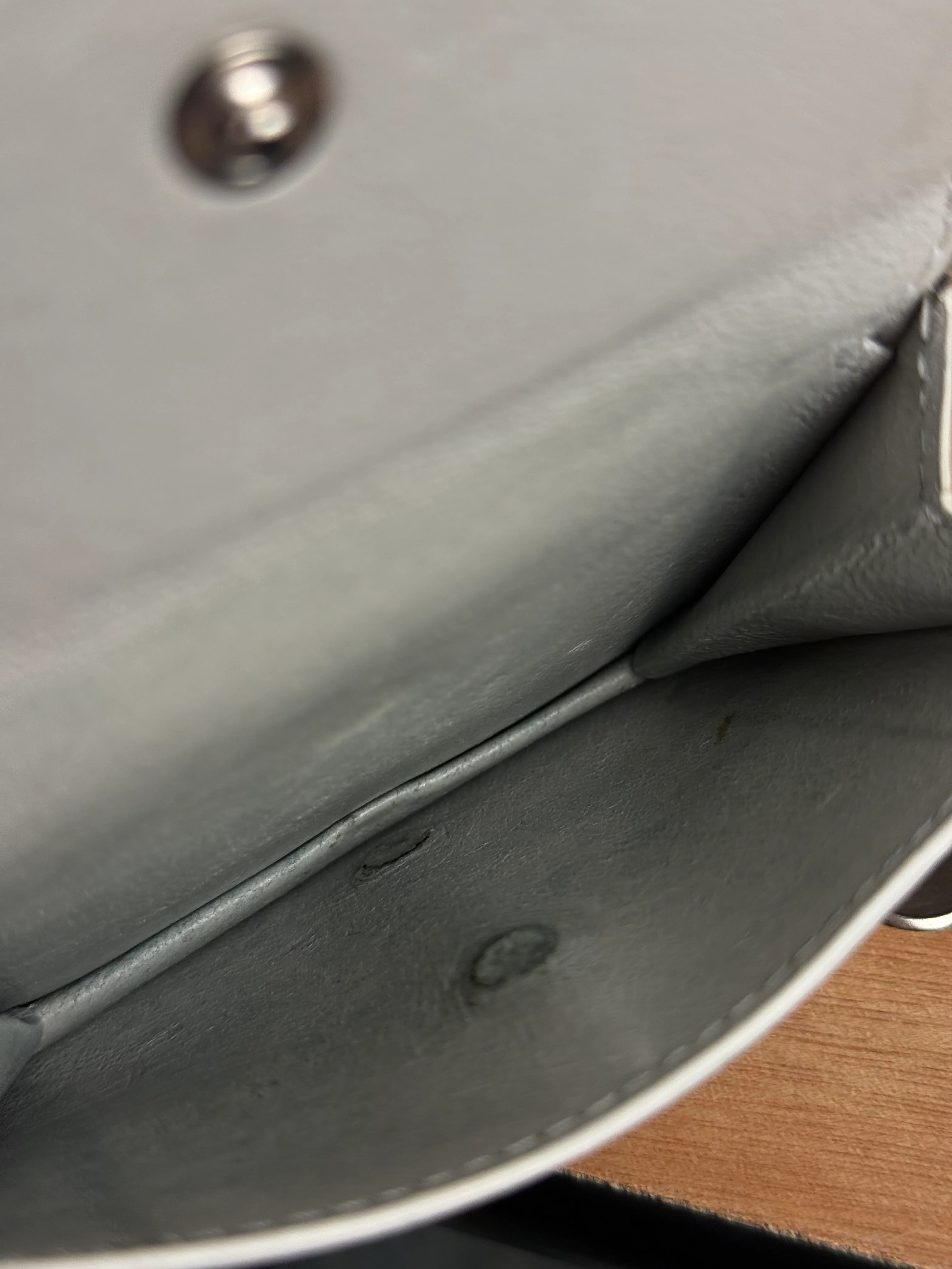 Balenciaga Grey Leather Compact Cardholder - Image 16