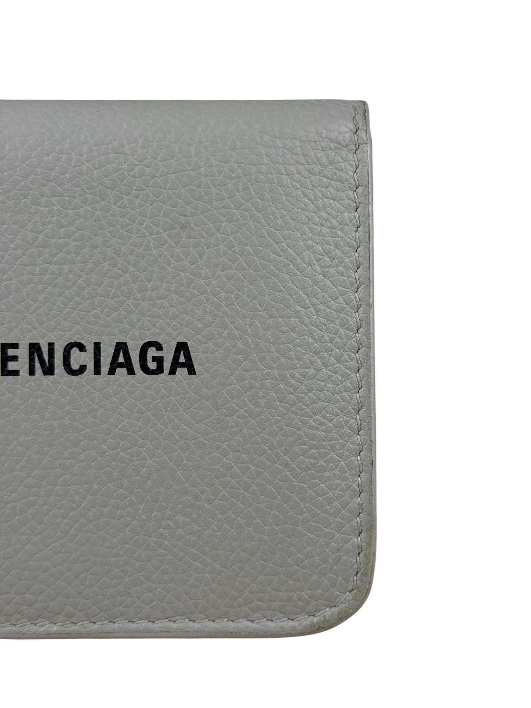 Balenciaga Grey Leather Compact Cardholder - Image 2