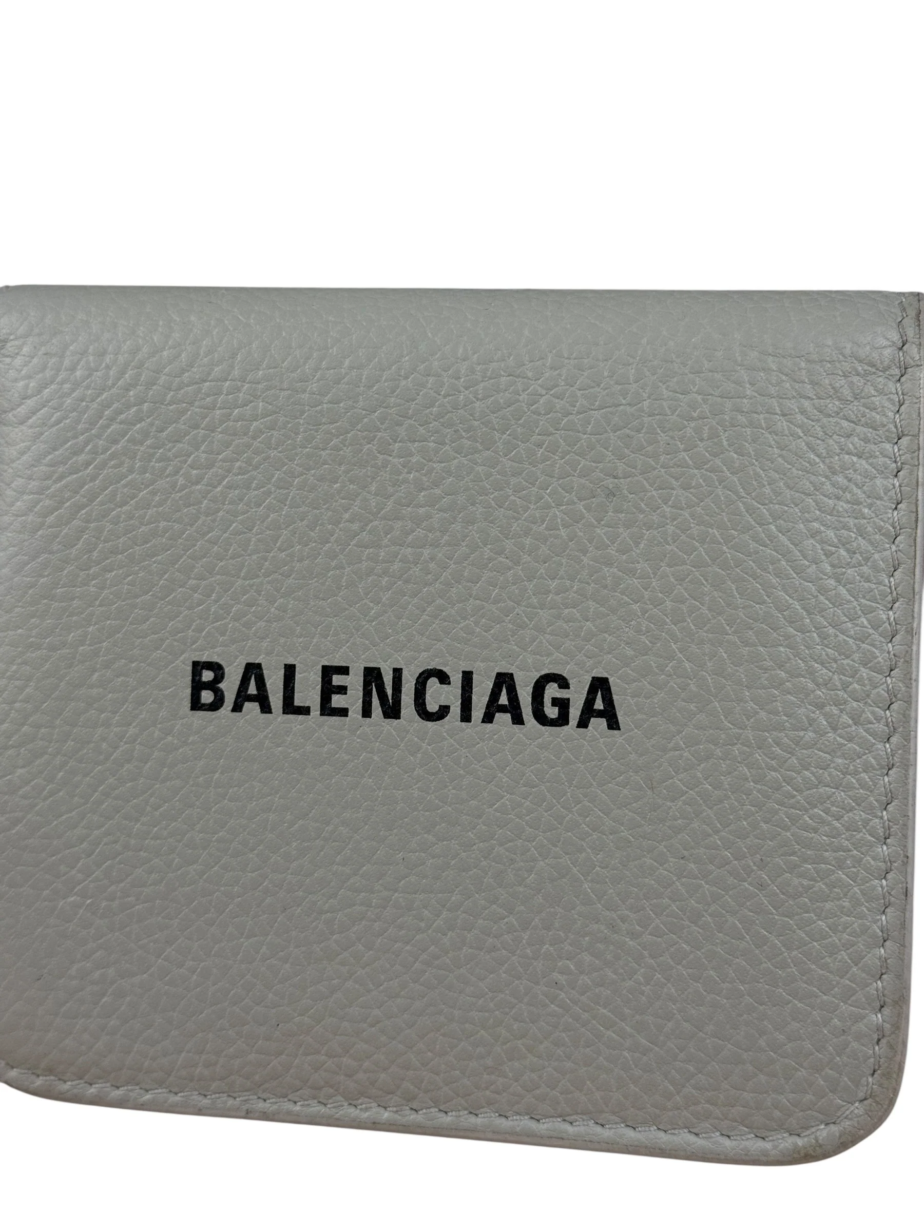 Balenciaga Grey Leather Compact Cardholder - Image 3