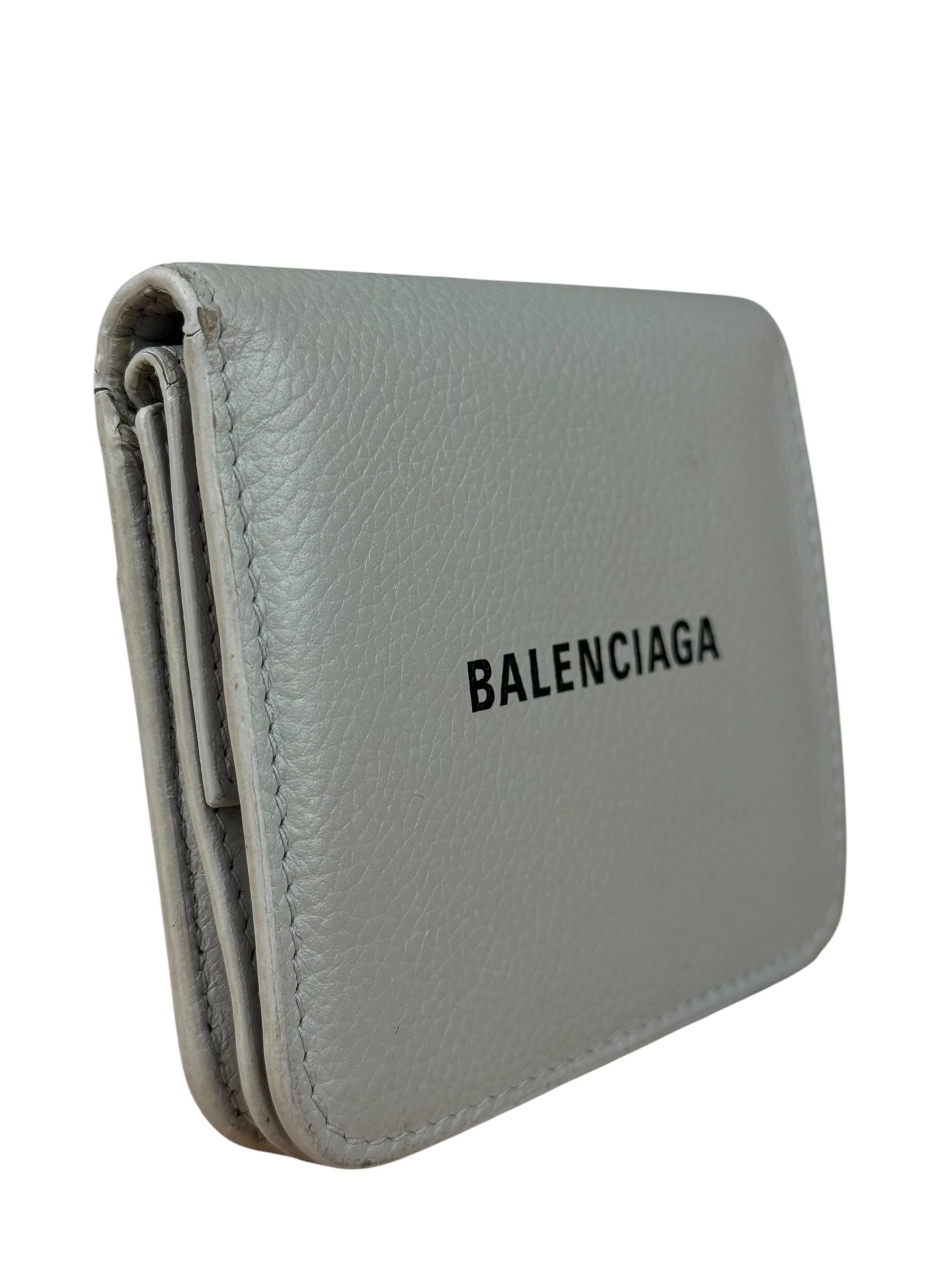 Balenciaga Grey Leather Compact Cardholder - Image 5