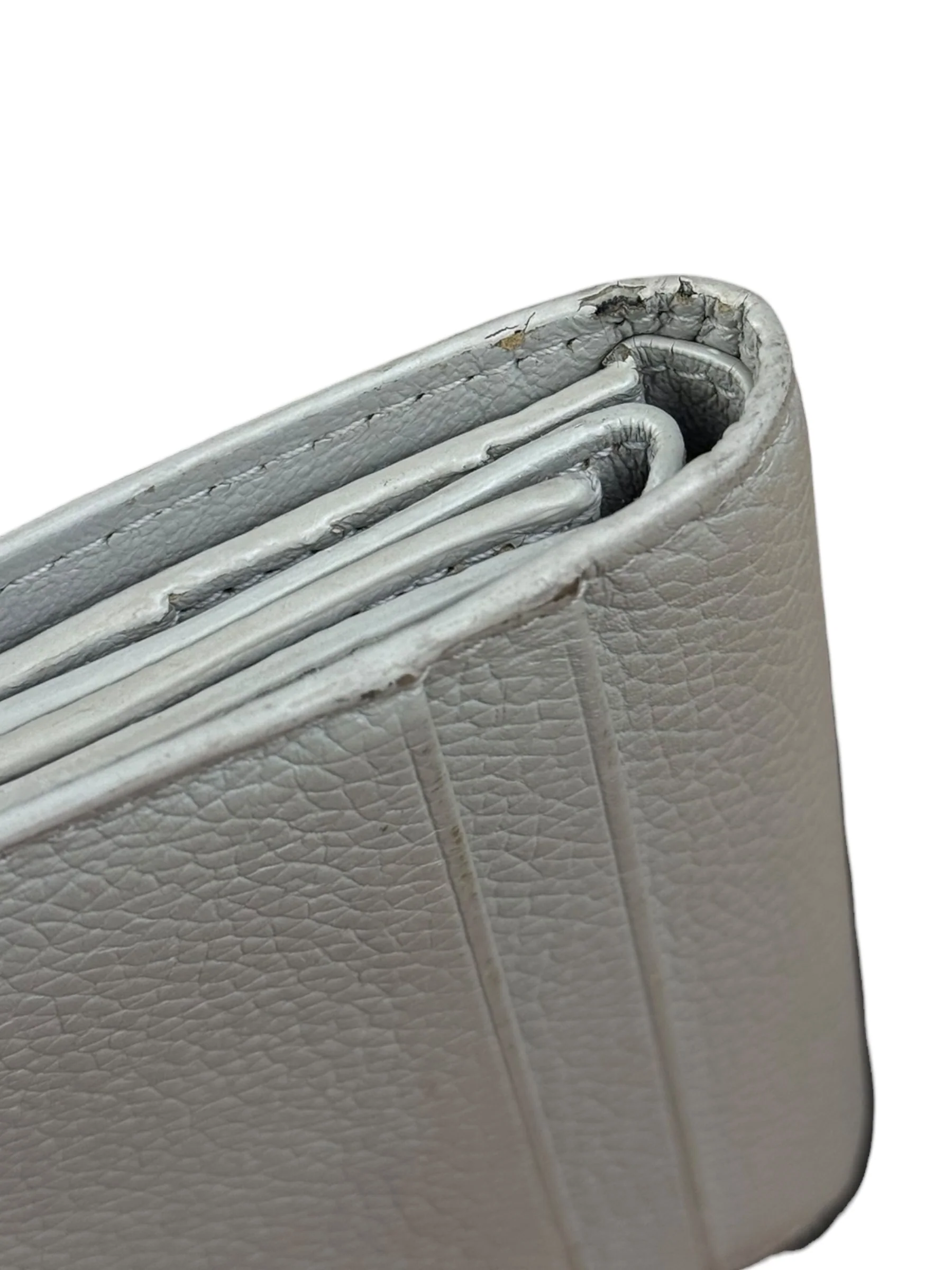 Balenciaga Grey Leather Compact Cardholder - Image 8