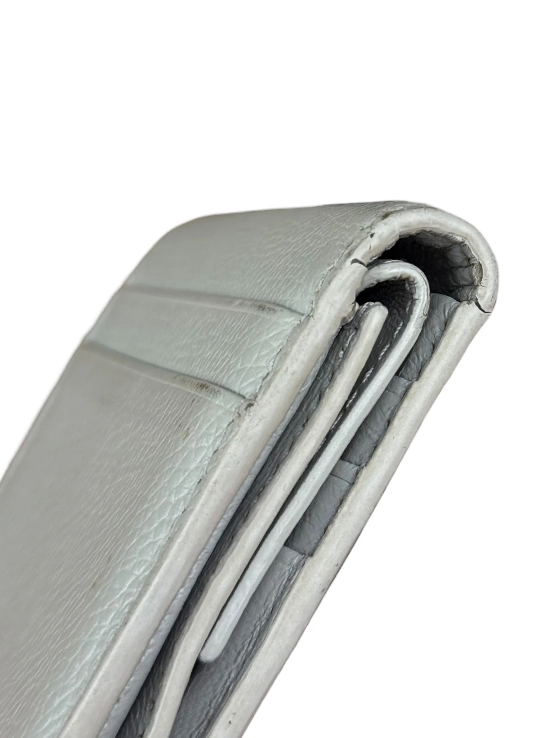 Balenciaga Grey Leather Compact Cardholder - Image 9