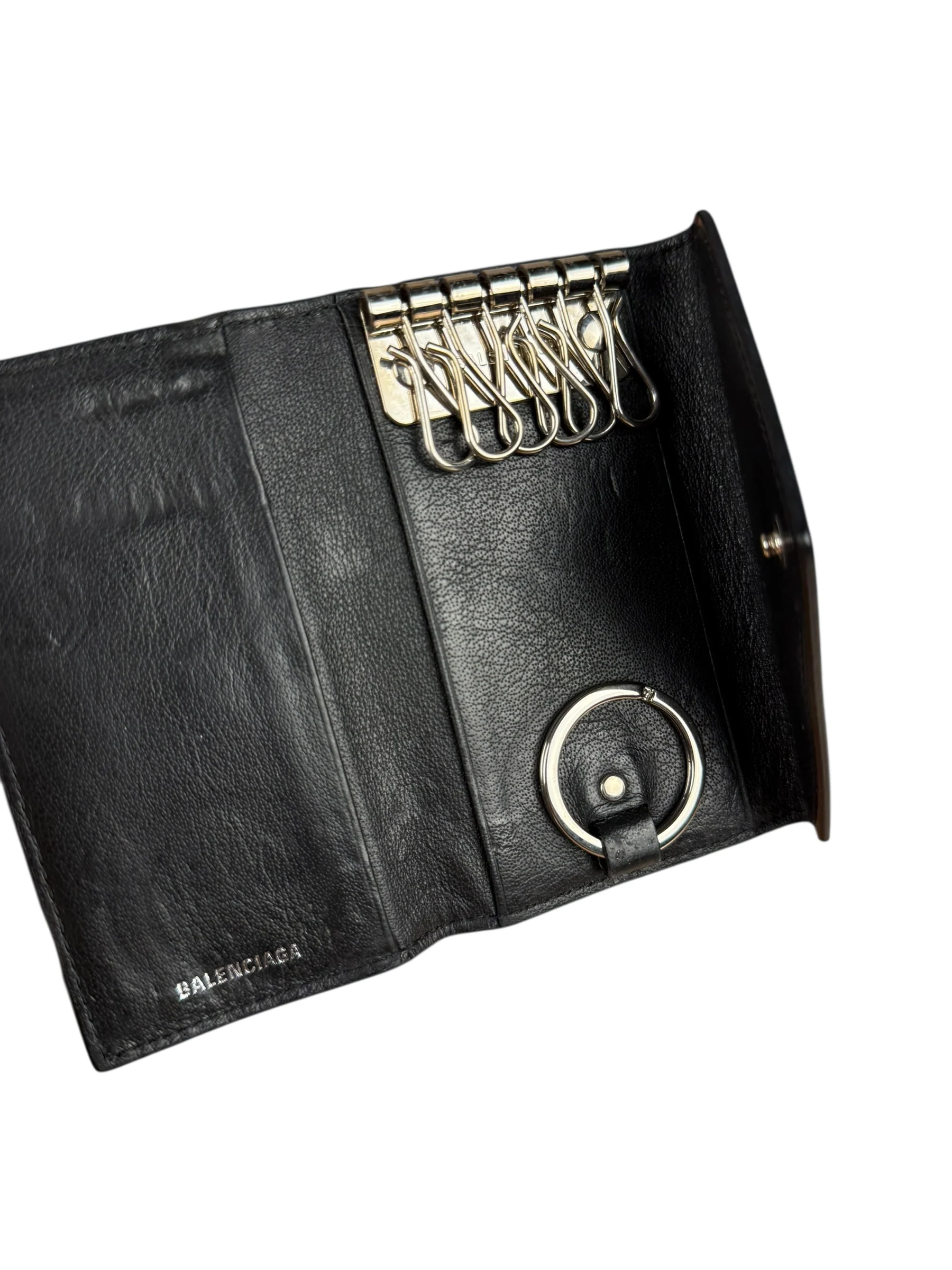 Balenciaga Leather Key Wallet - Image 10