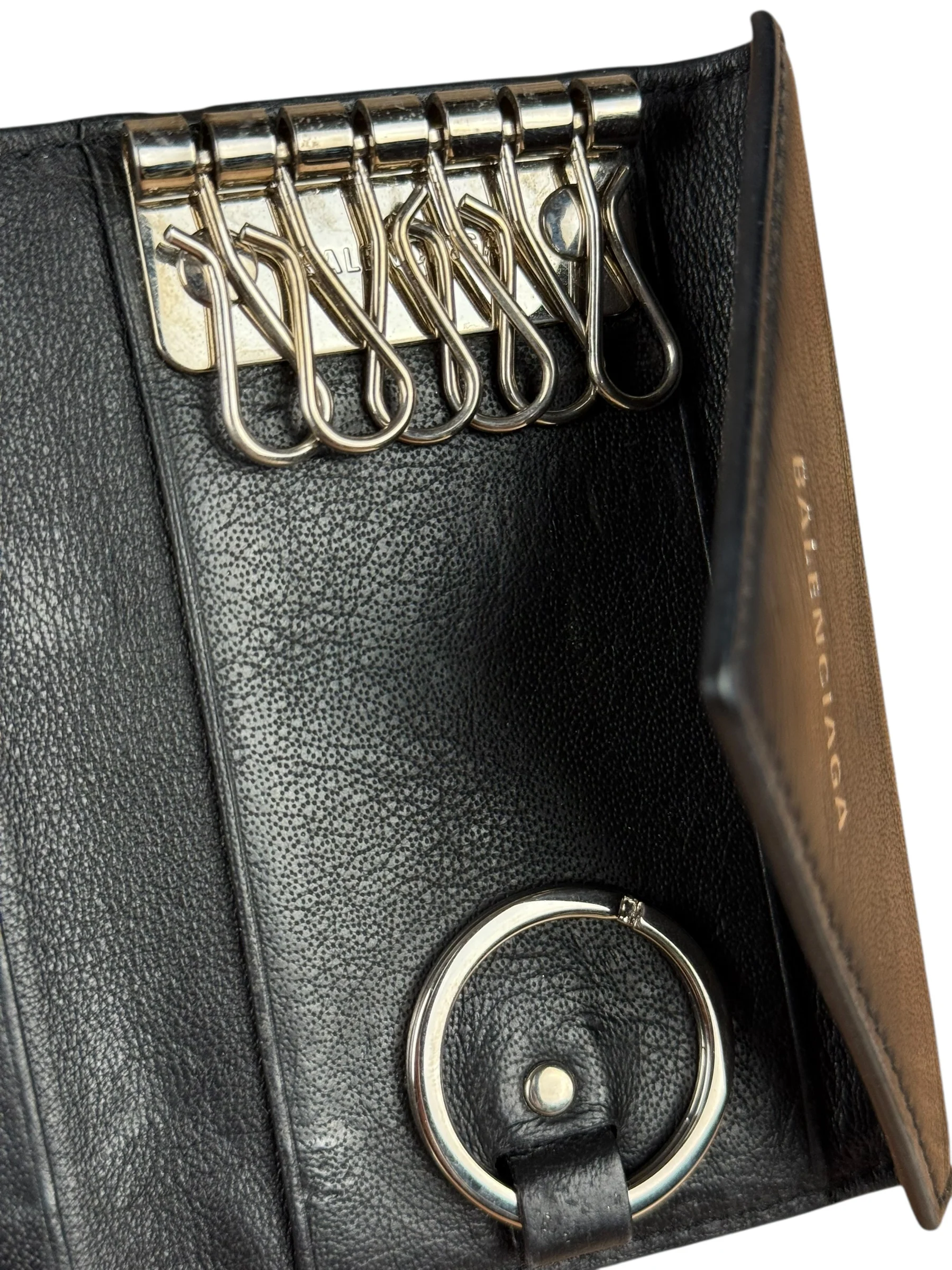 Balenciaga Leather Key Wallet - Image 8
