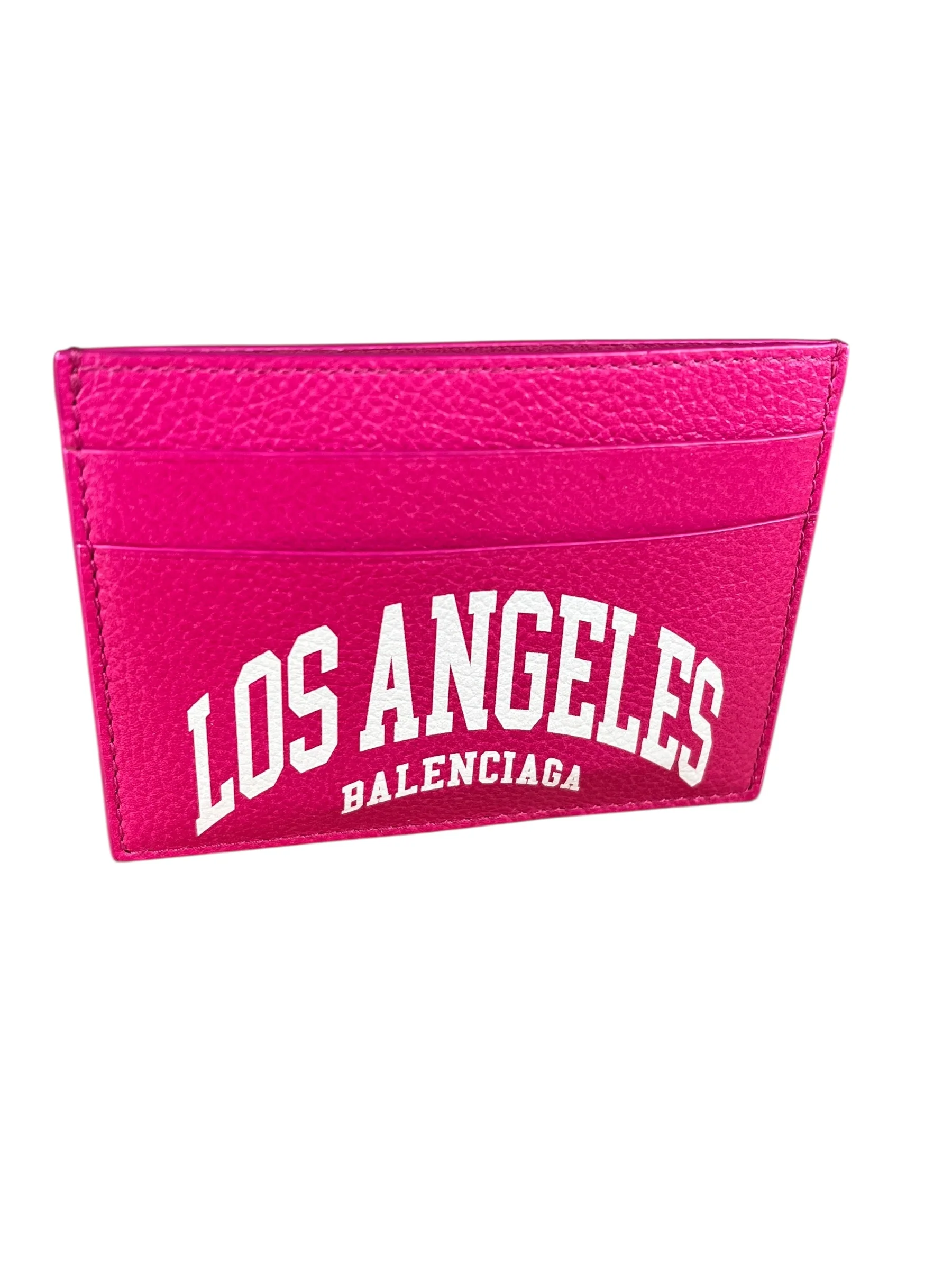 Balenciaga Leather Los Angeles Card Holder Fuchsia - Image 6