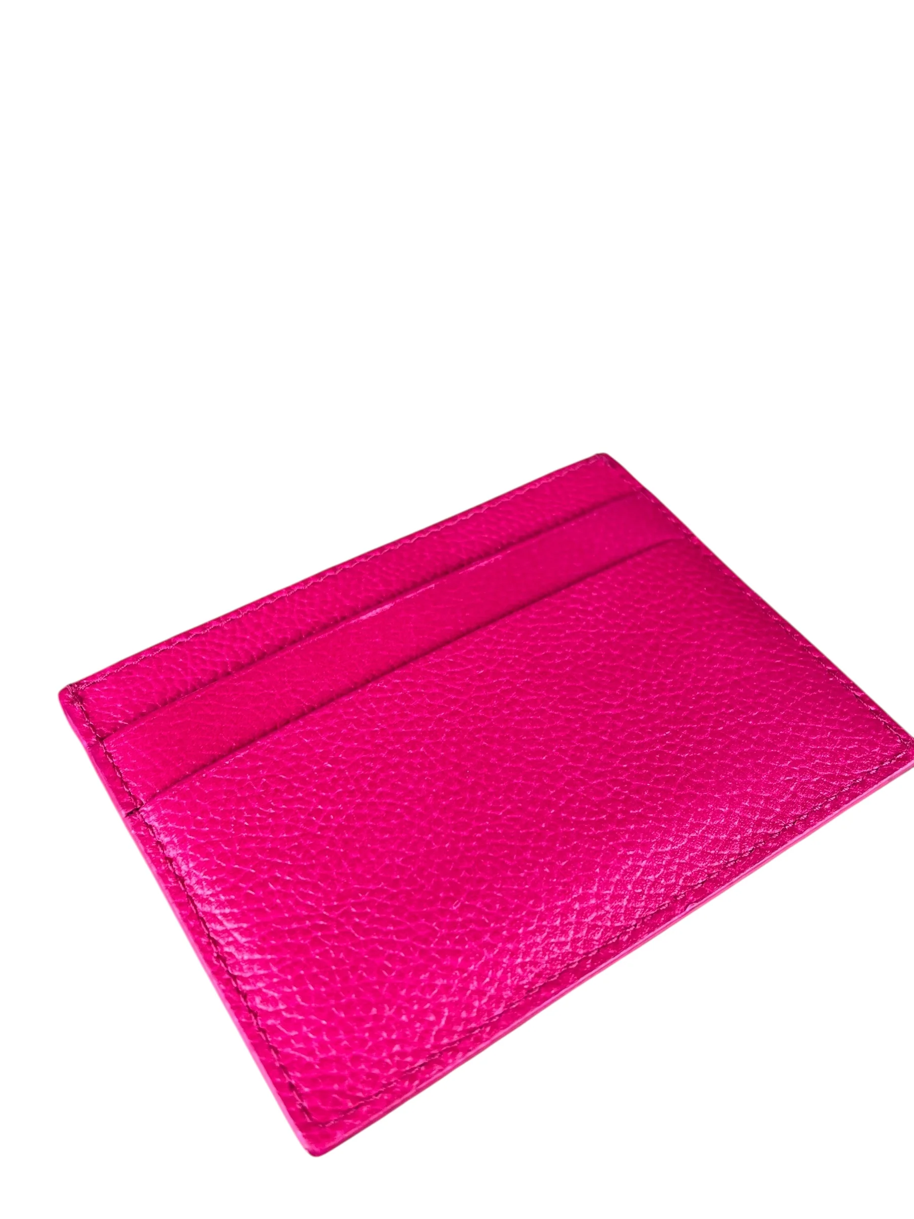 Balenciaga Leather Los Angeles Card Holder Fuchsia - Image 9