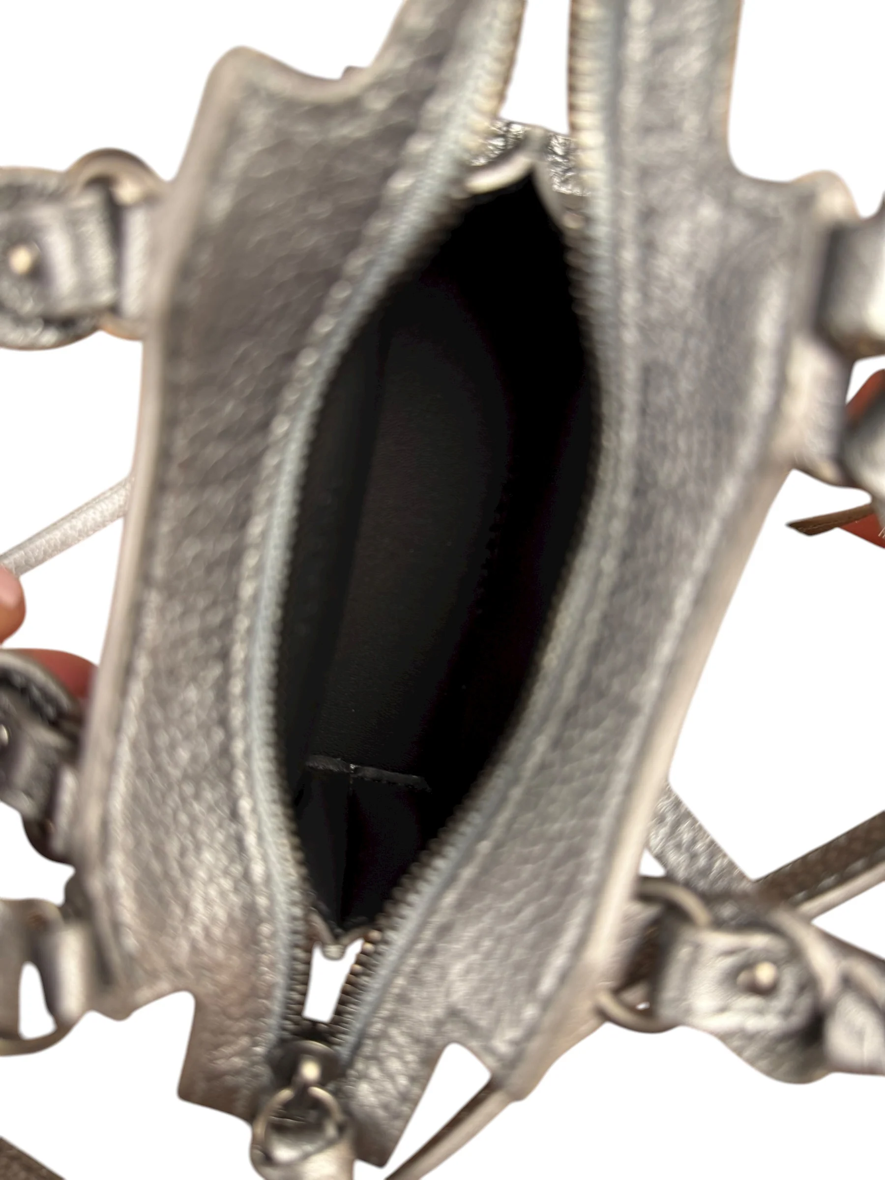 Balenciaga Nano City Bag Silver - Image 11