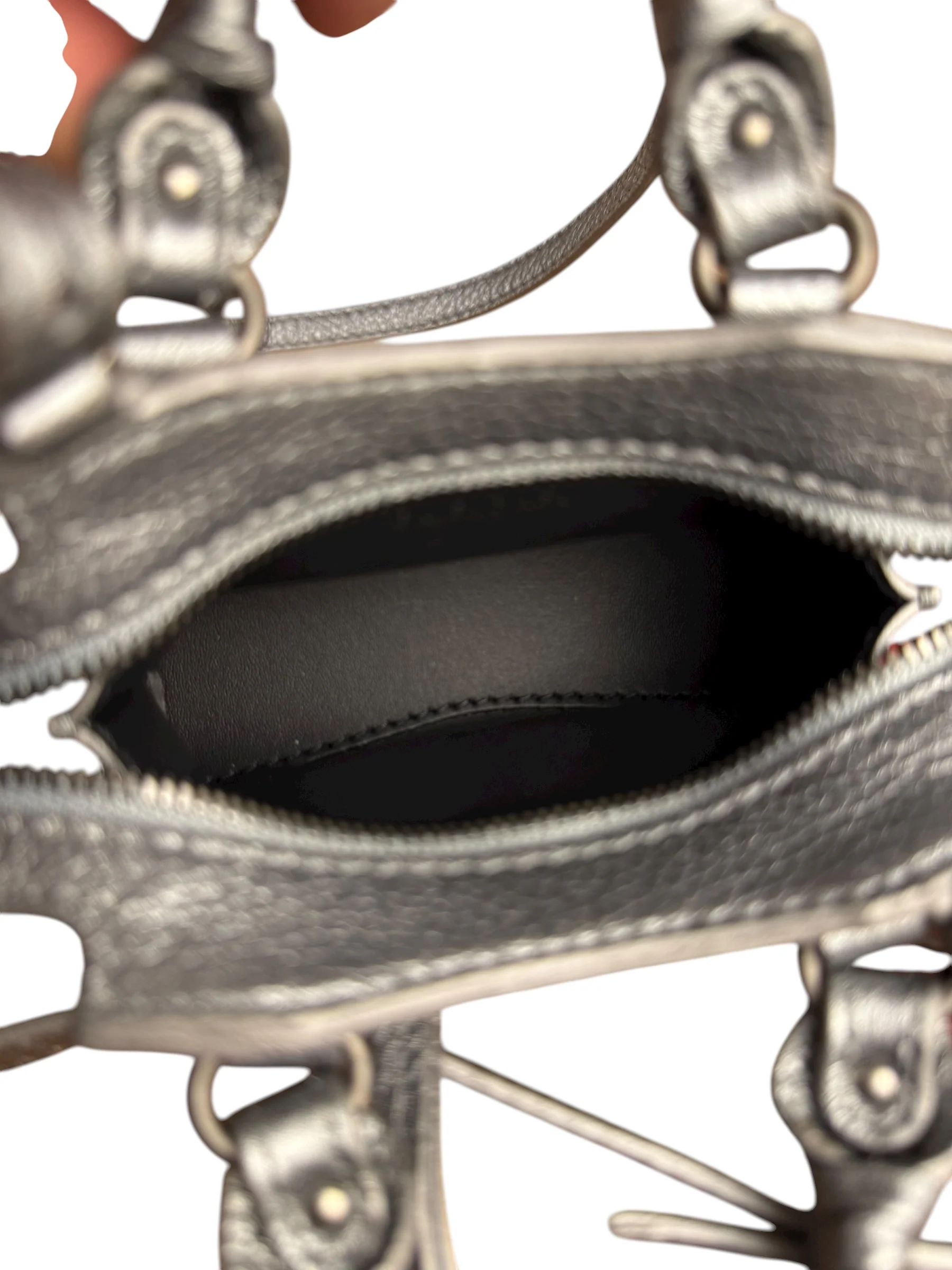 Balenciaga Nano City Bag Silver - Image 6