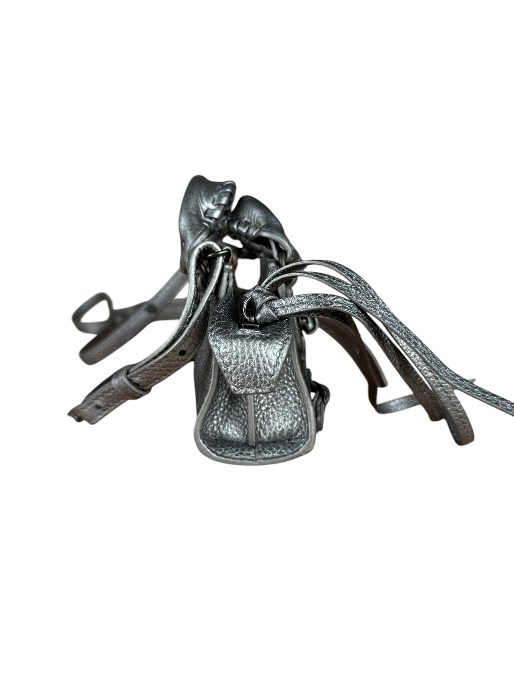 Balenciaga Nano City Bag Silver - Image 7