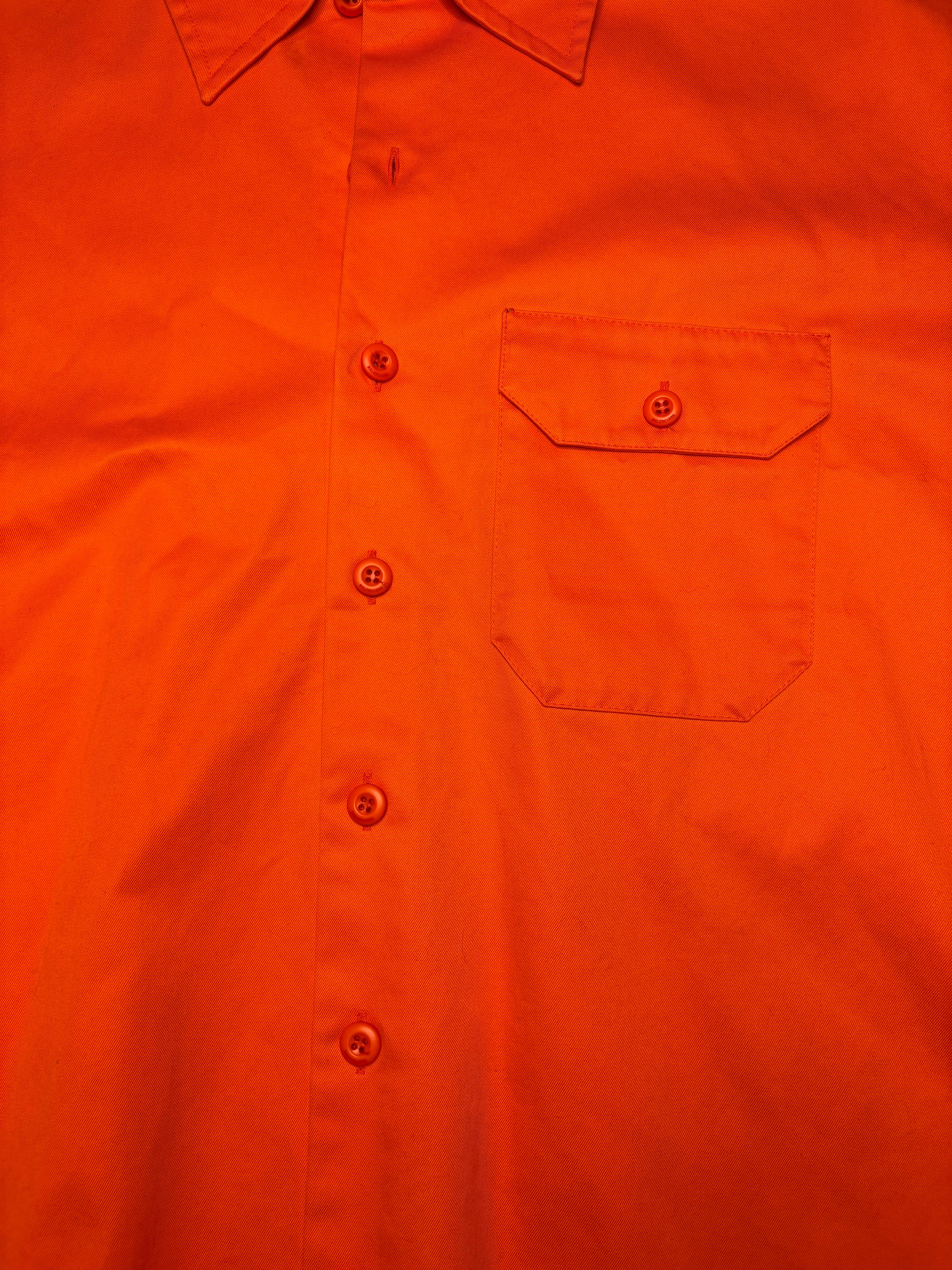 Balenciaga Orange Short Sleeve Button Up - Image 4