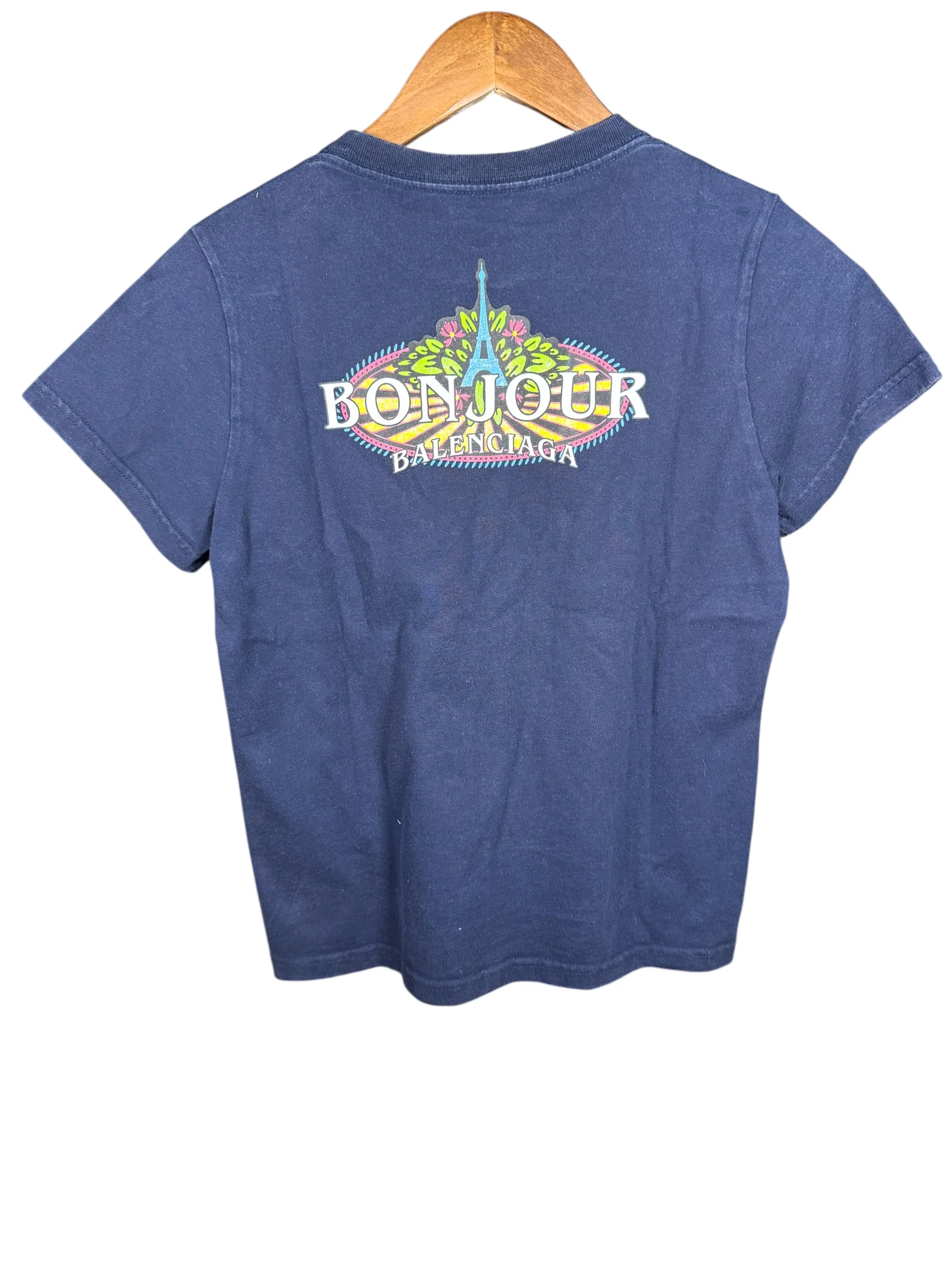 Balenciaga Paris Bonjour Short Sleeved Tee - Image 4