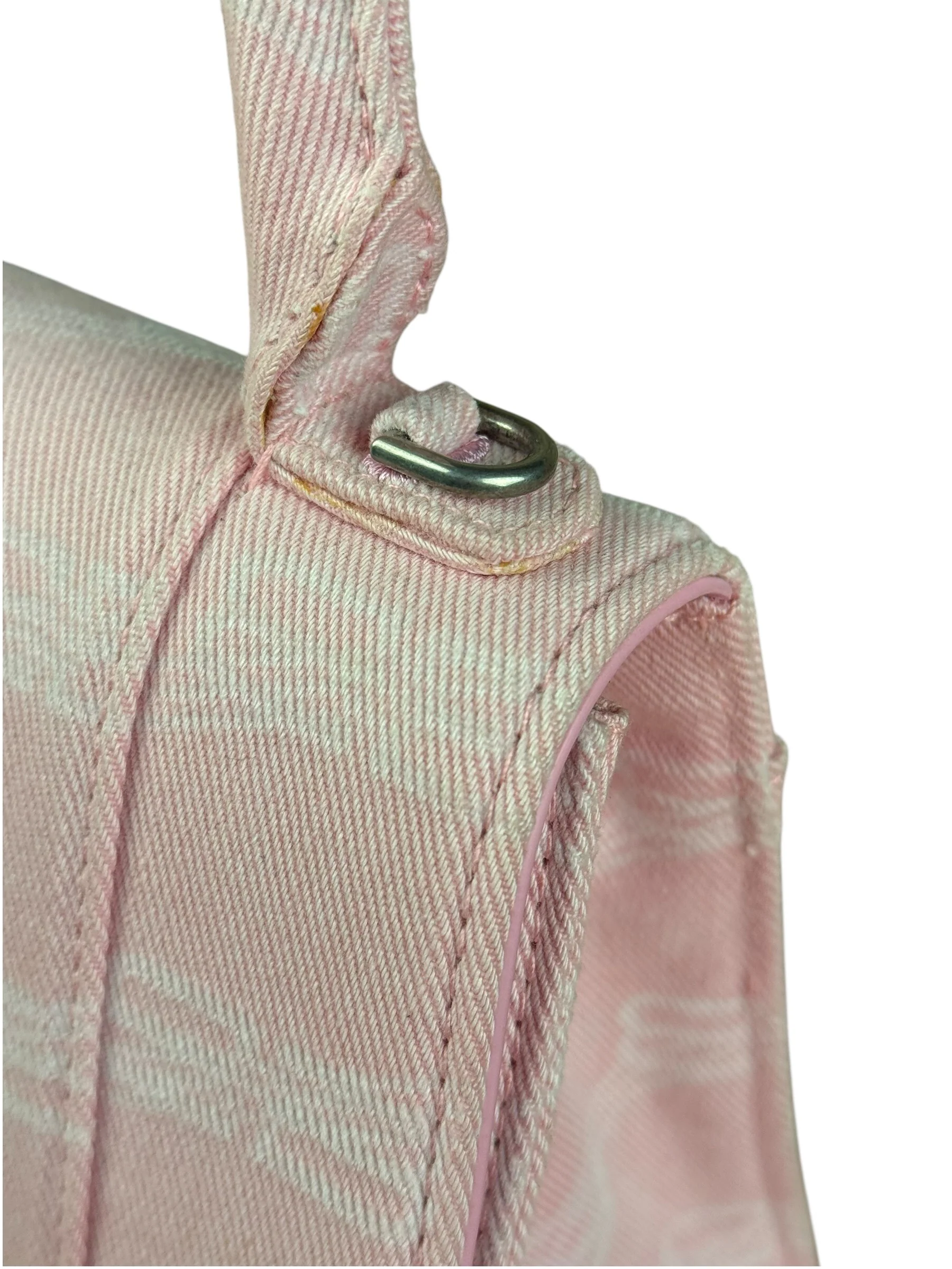 Balenciaga Pink Denim Small Hourglass 2Way Handbag - Image 11