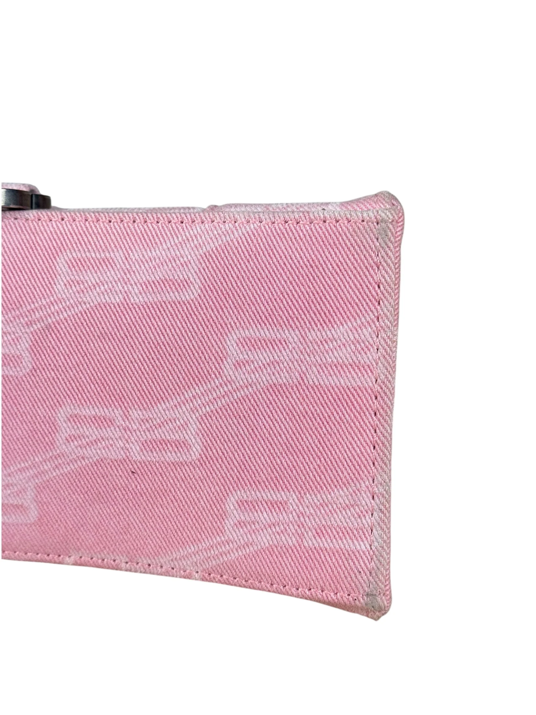 Balenciaga Pink Denim Small Hourglass 2Way Handbag - Image 14