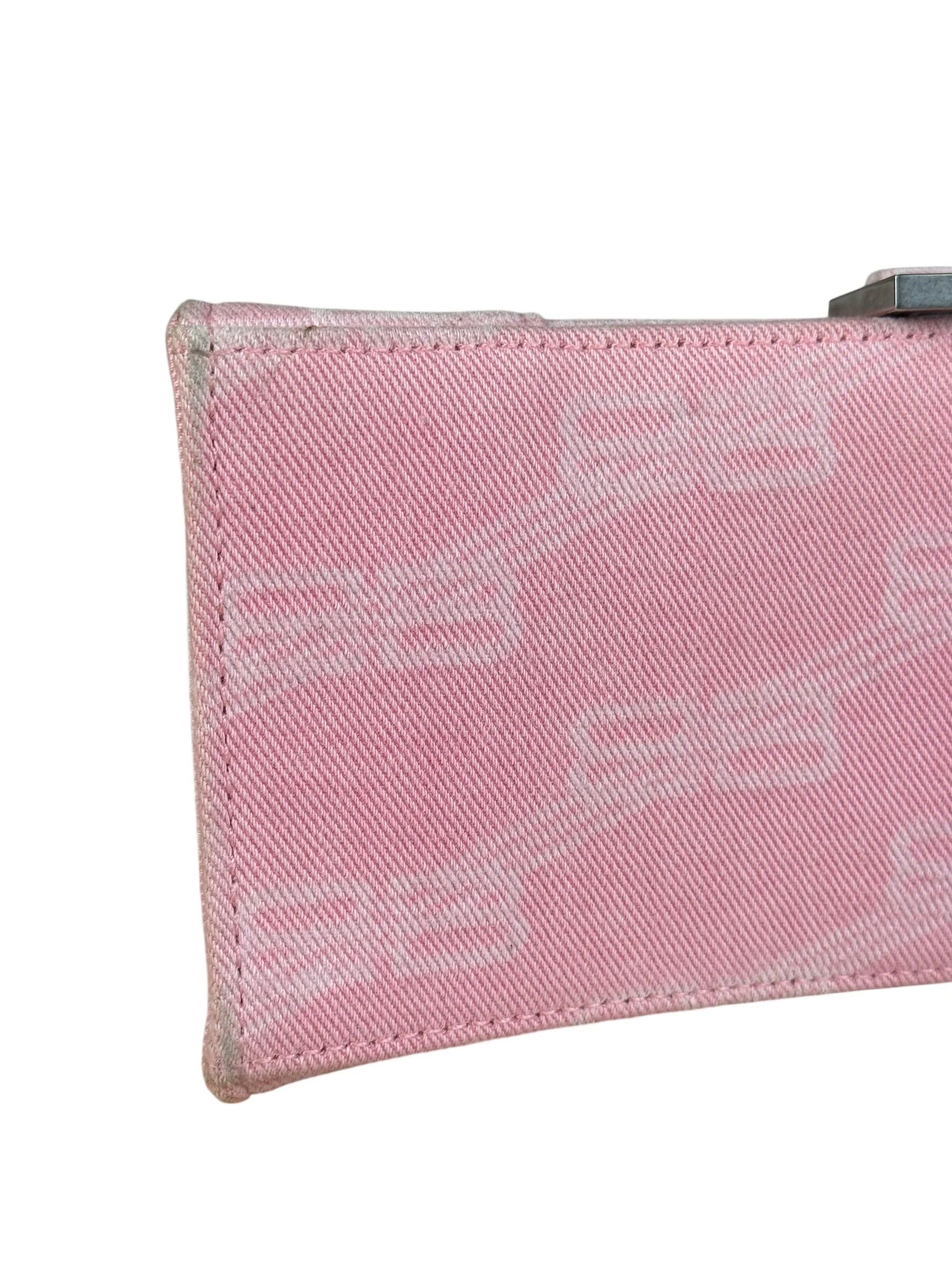 Balenciaga Pink Denim Small Hourglass 2Way Handbag - Image 15