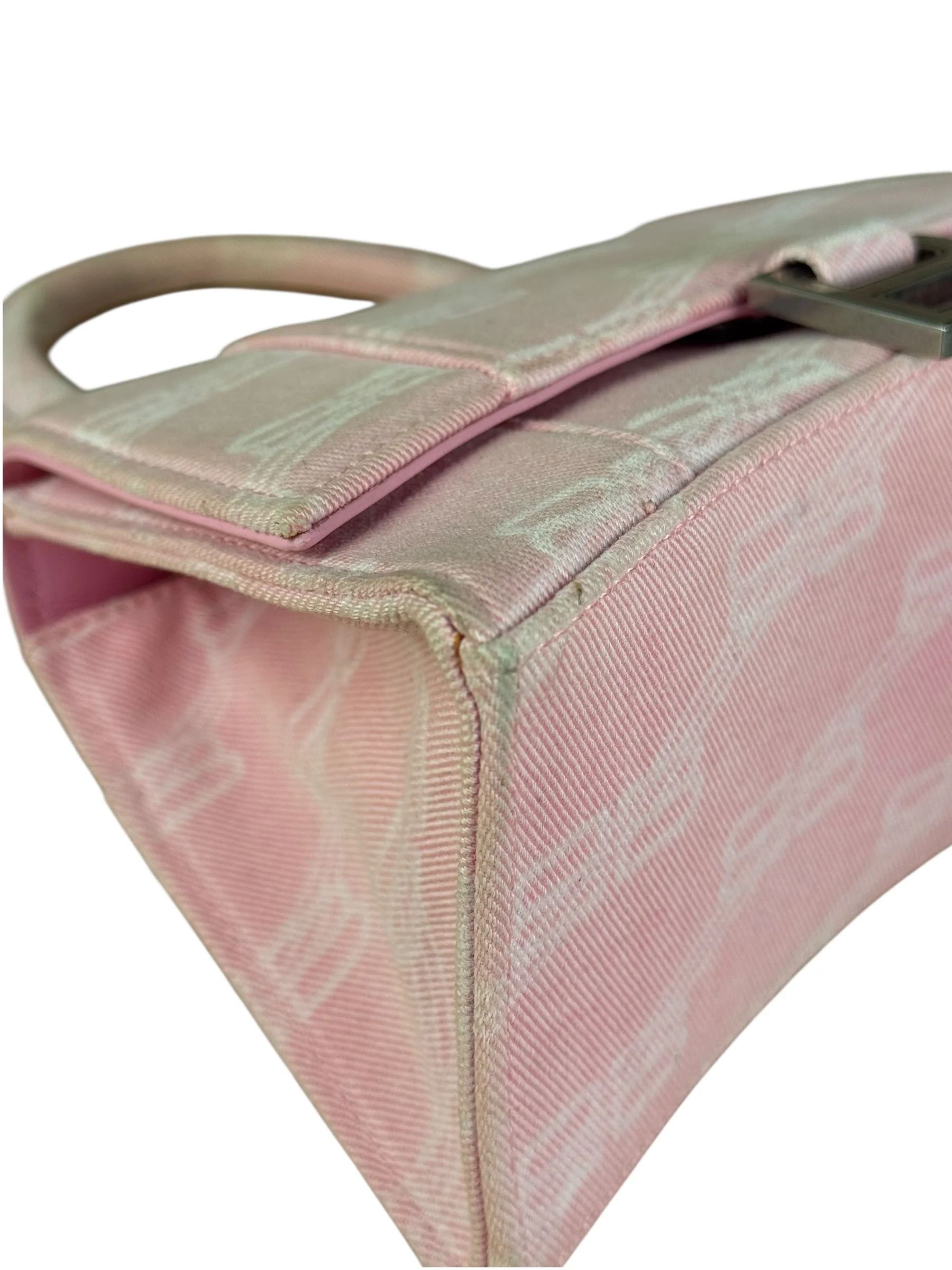 Balenciaga Pink Denim Small Hourglass 2Way Handbag - Image 16