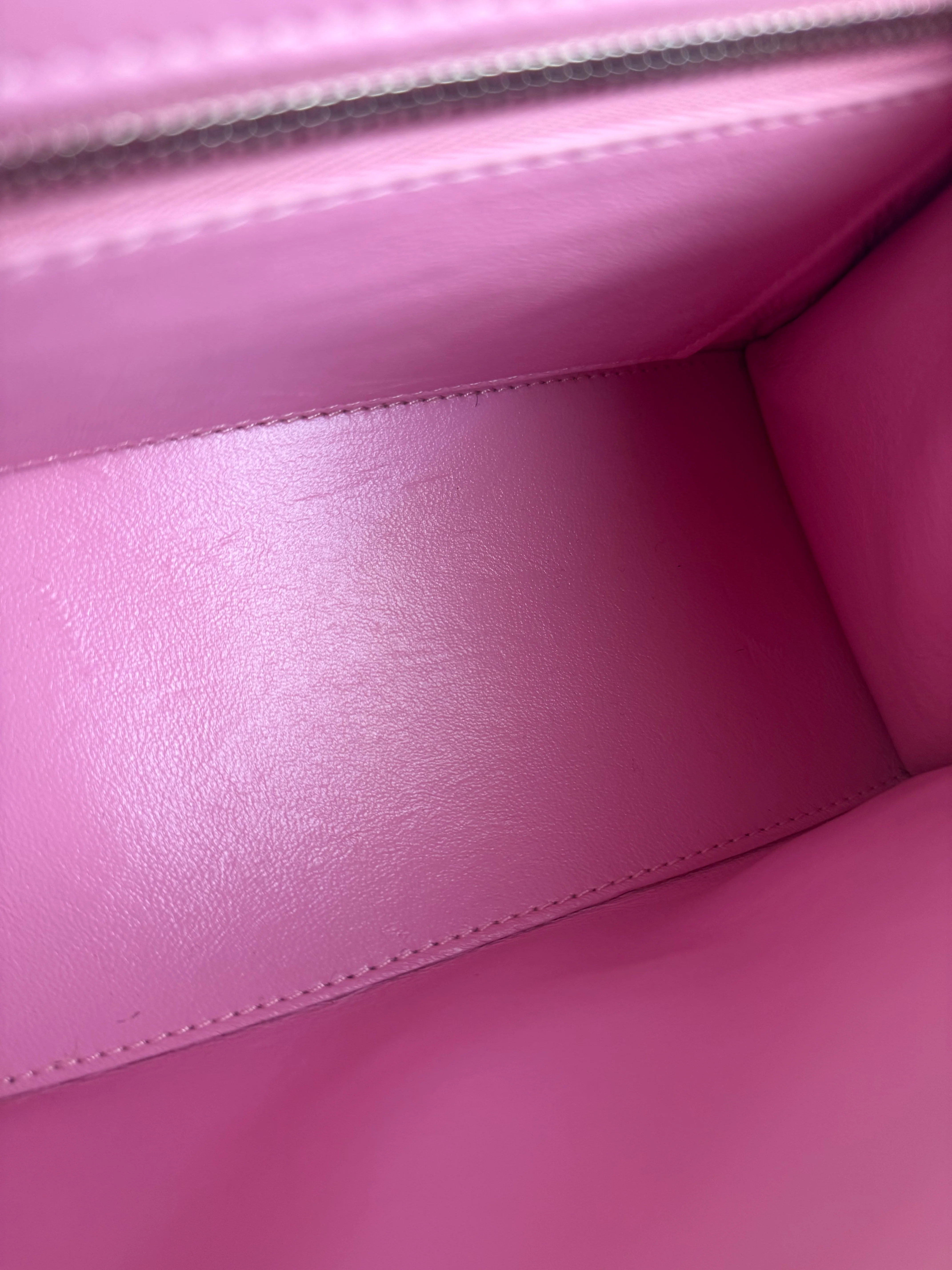 Balenciaga Pink Denim Small Hourglass 2Way Handbag - Image 21
