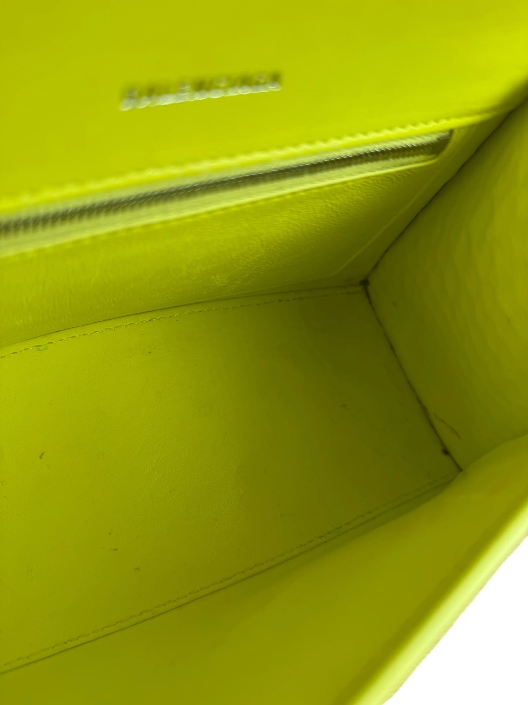 Balenciaga Small Yellow Croc Hourglass 2Way - Image 14