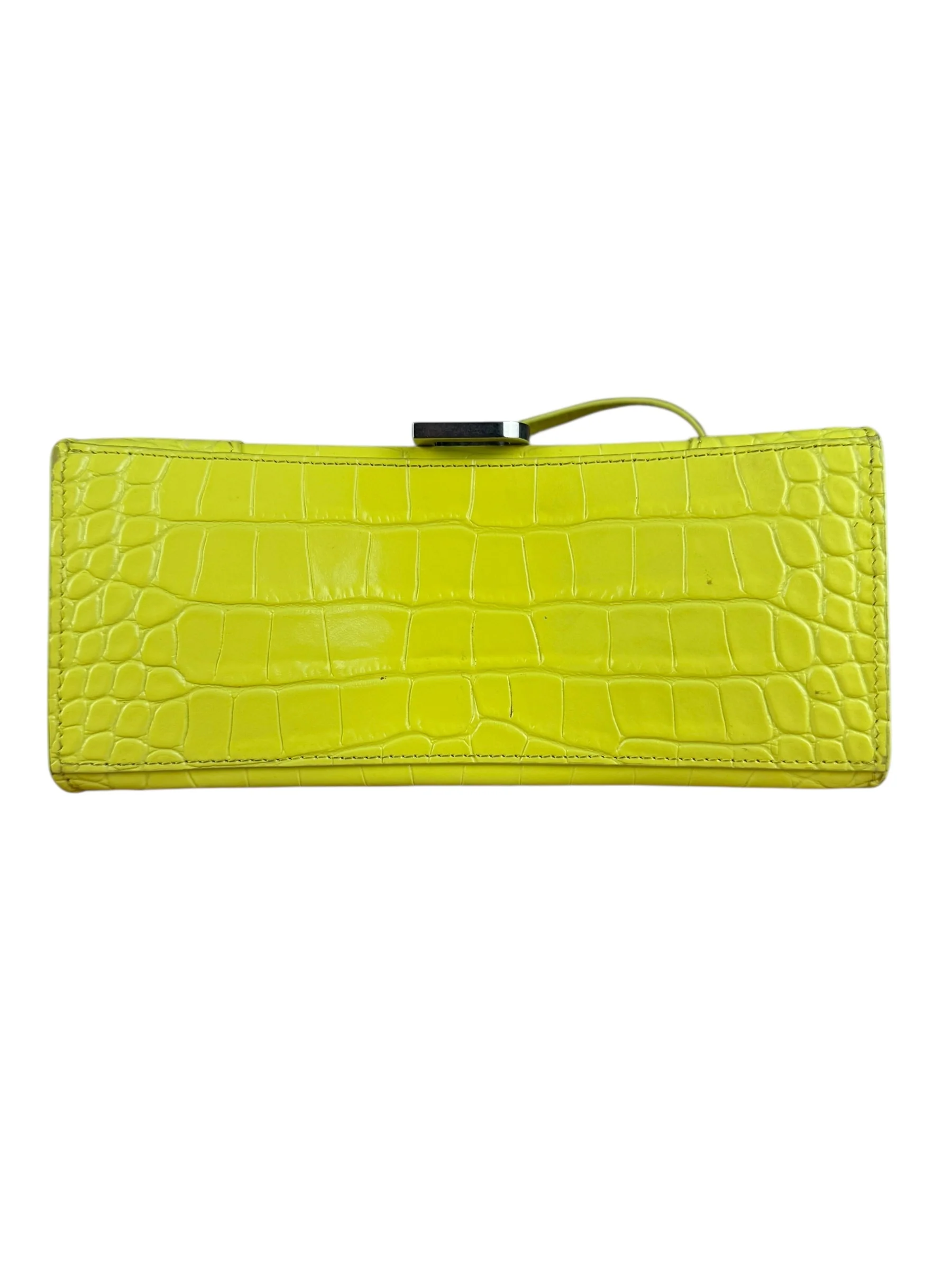 Balenciaga Small Yellow Croc Hourglass 2Way - Image 17