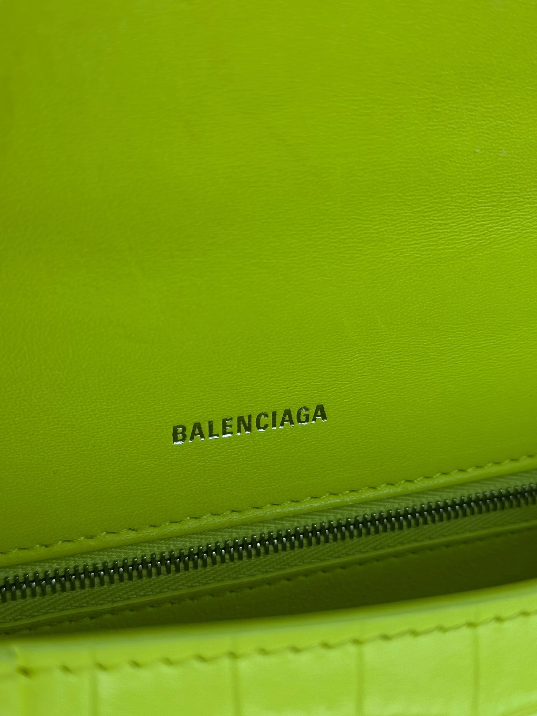 Balenciaga Small Yellow Croc Hourglass 2Way - Image 20