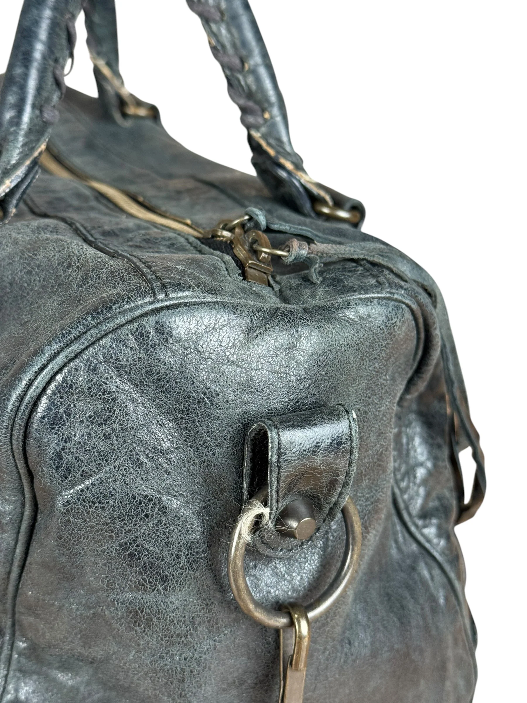 Balenciaga Vintage Dark Blue Leather Classic City Bag - Image 11