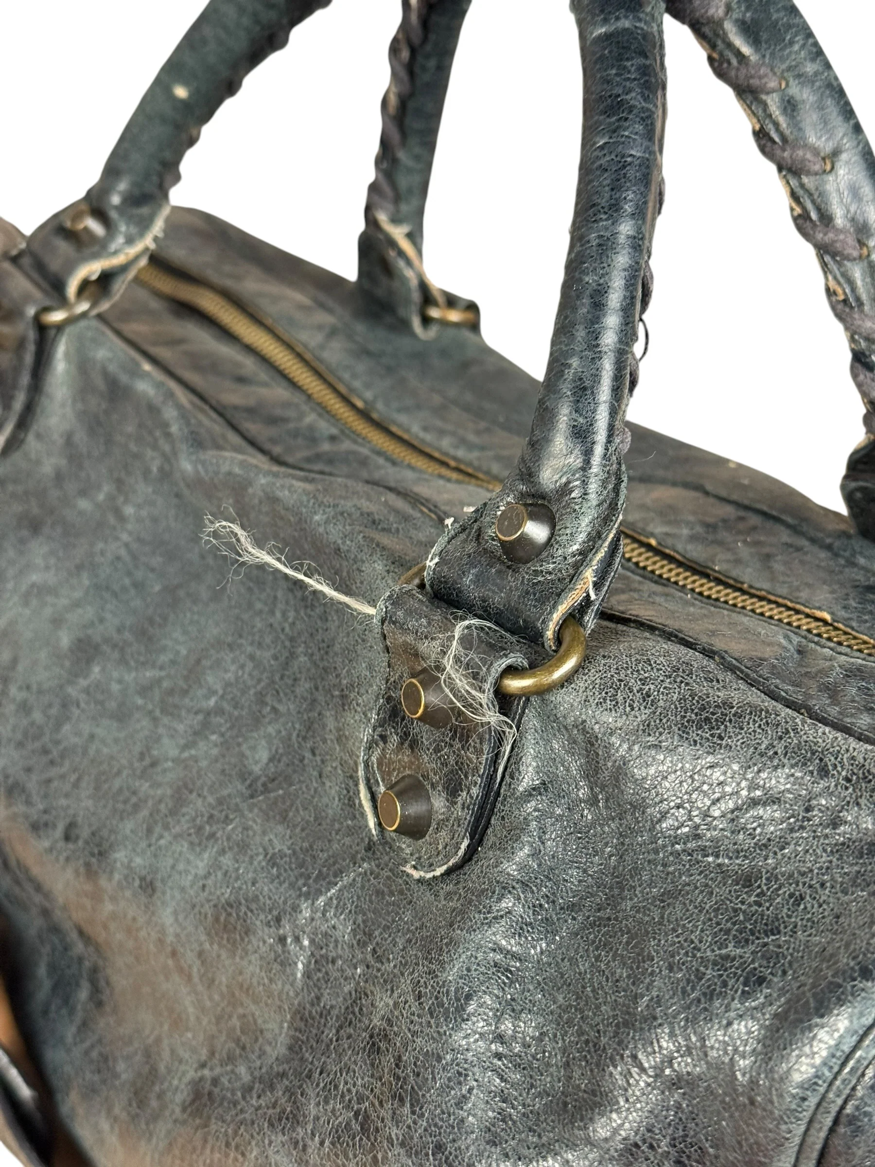 Balenciaga Vintage Dark Blue Leather Classic City Bag - Image 12