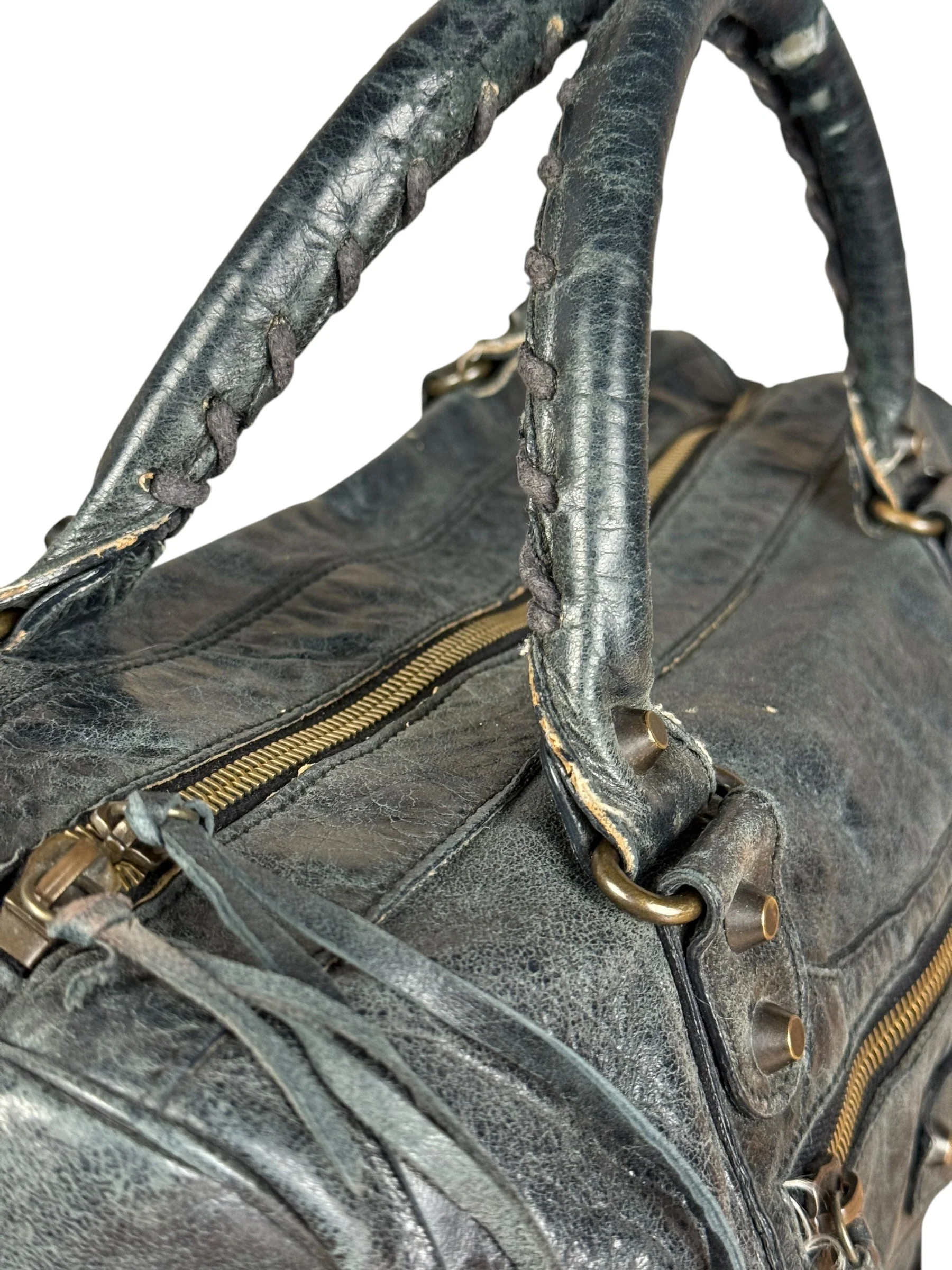 Balenciaga Vintage Dark Blue Leather Classic City Bag - Image 13